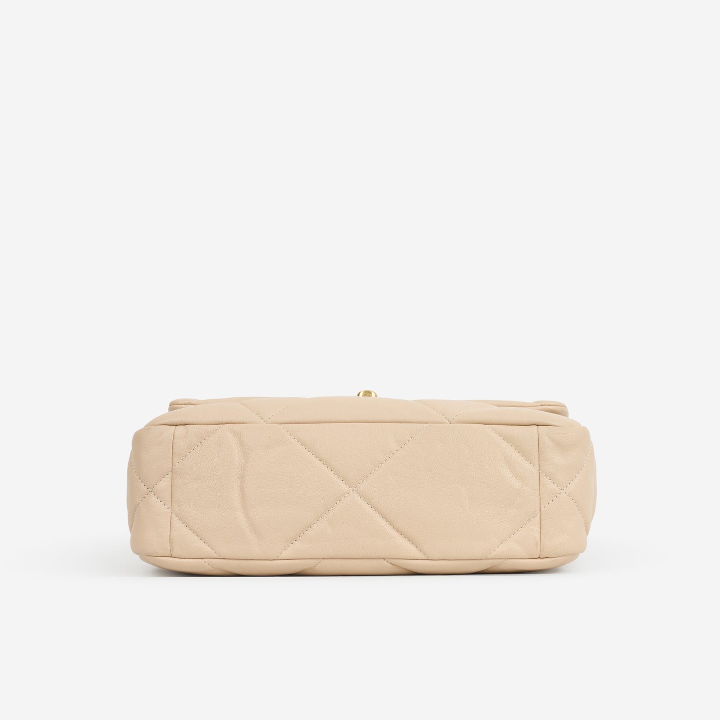 Chanel Small 19 Flap Bag - Beige Lambskin | Mixed Metal Hardware