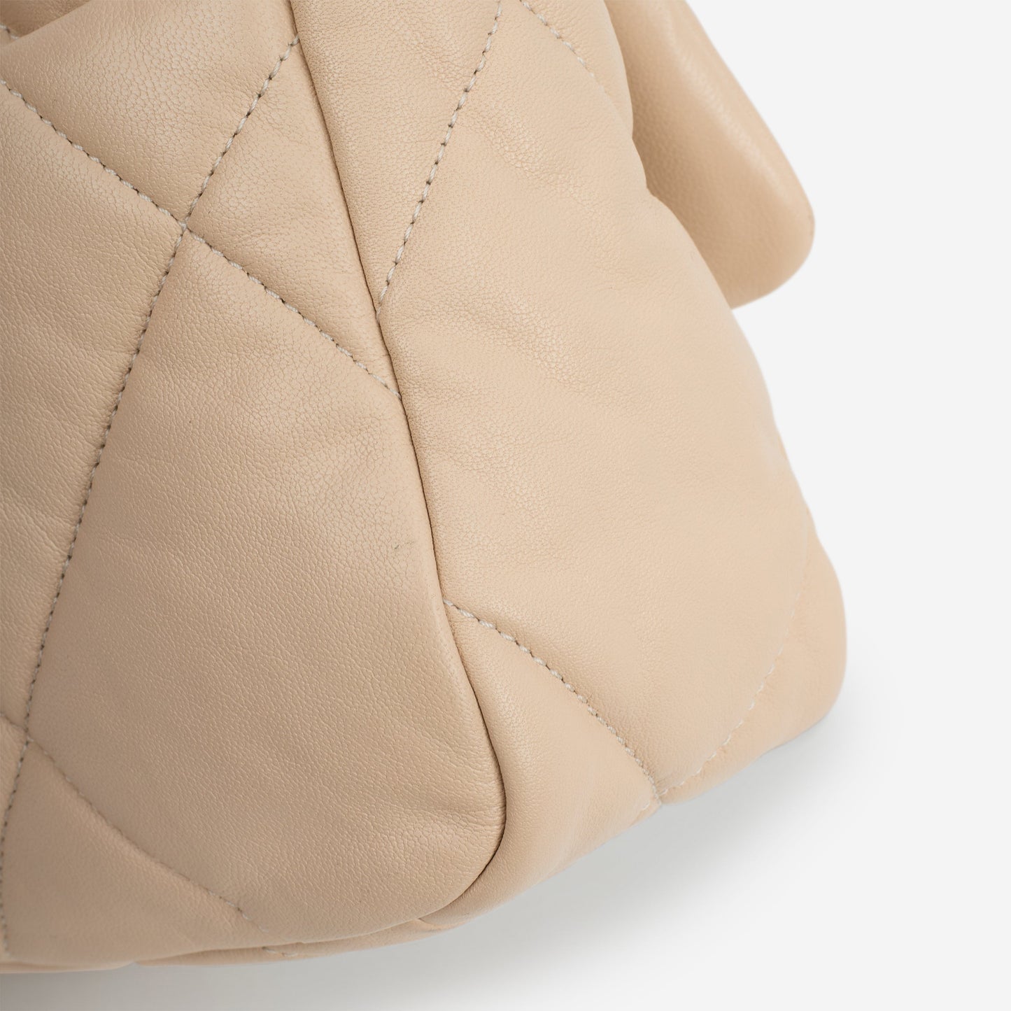 Chanel Small 19 Flap Bag - Beige Lambskin | Mixed Metal Hardware