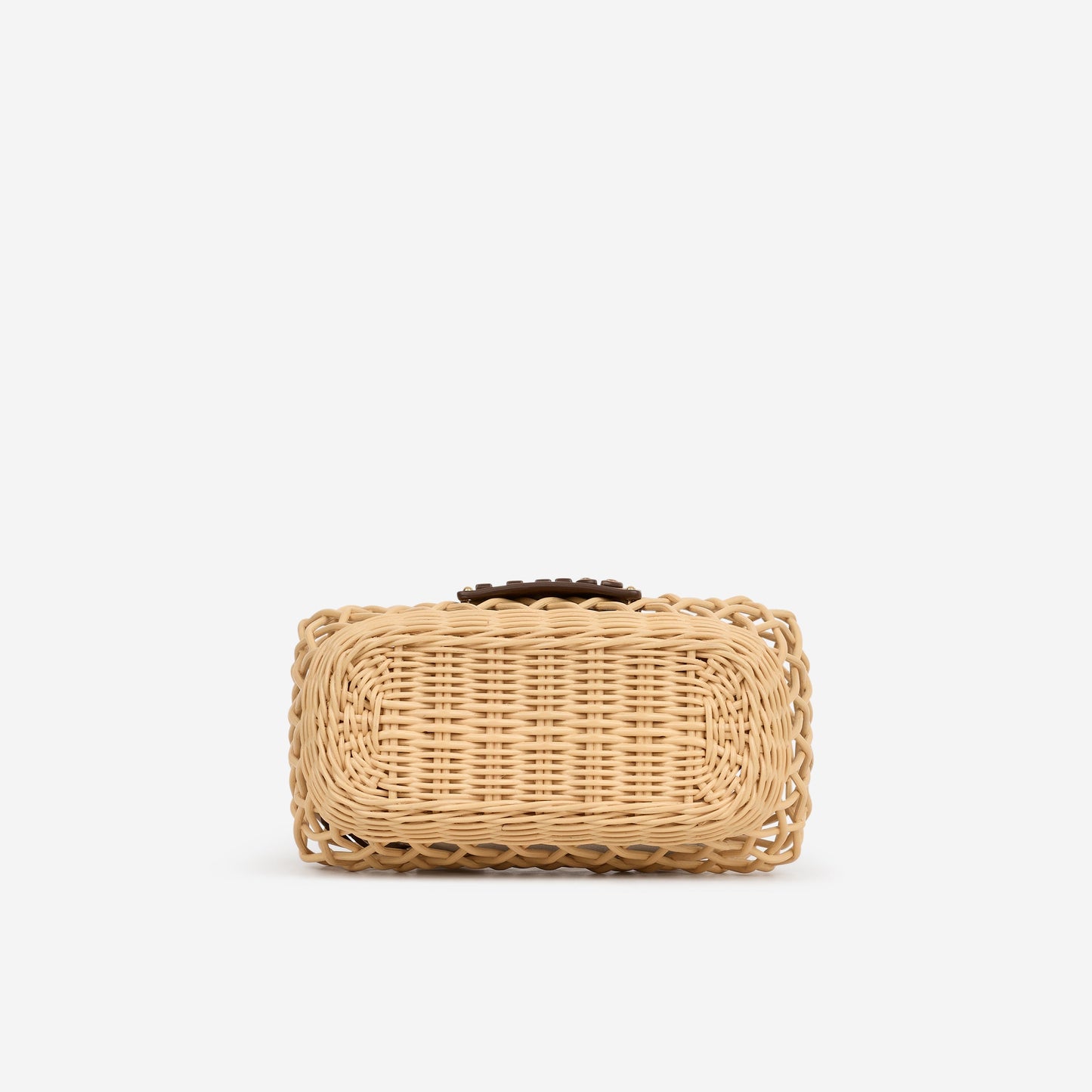 Miu Miu Mini Woven Basket - Natural Rattan Calfskin | Gold Hardware
