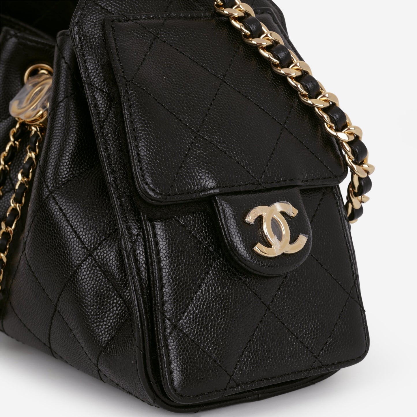 Chanel Mini 25 Hobo - Black Caviar Polished | Gold Hardware