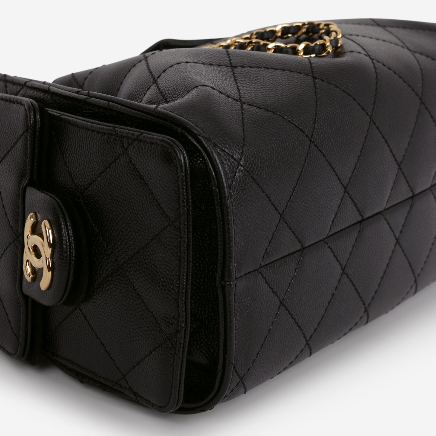 Chanel Mini 25 Hobo - Black Caviar Polished | Gold Hardware