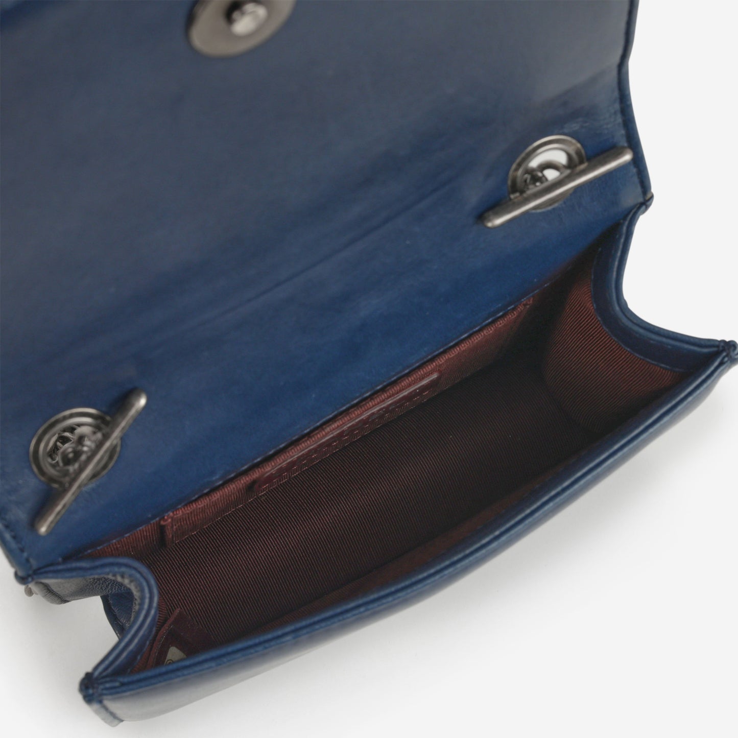 Chanel Brick Boy Bag - Navy Lambskin | Ruthenium Hardware