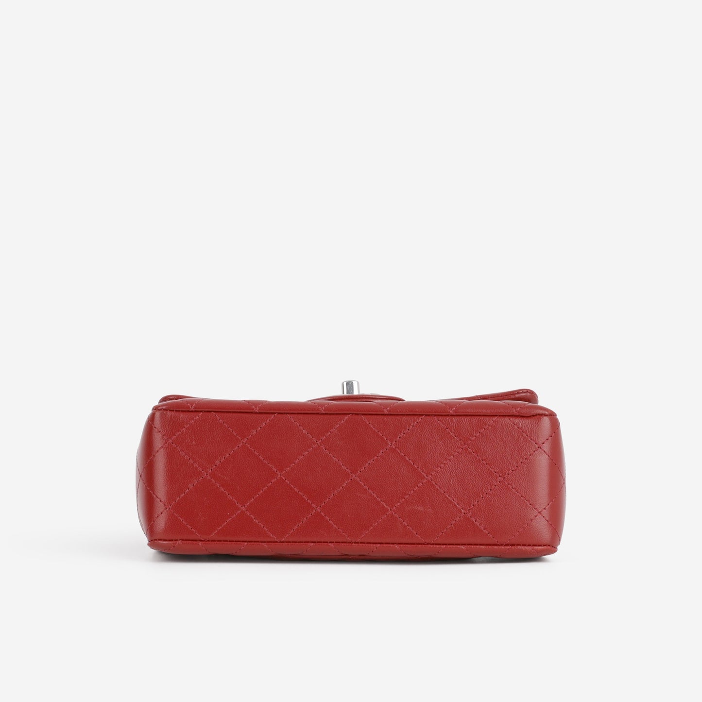 Chanel Mini Rectangular - Red Lambskin | Silver Hardware