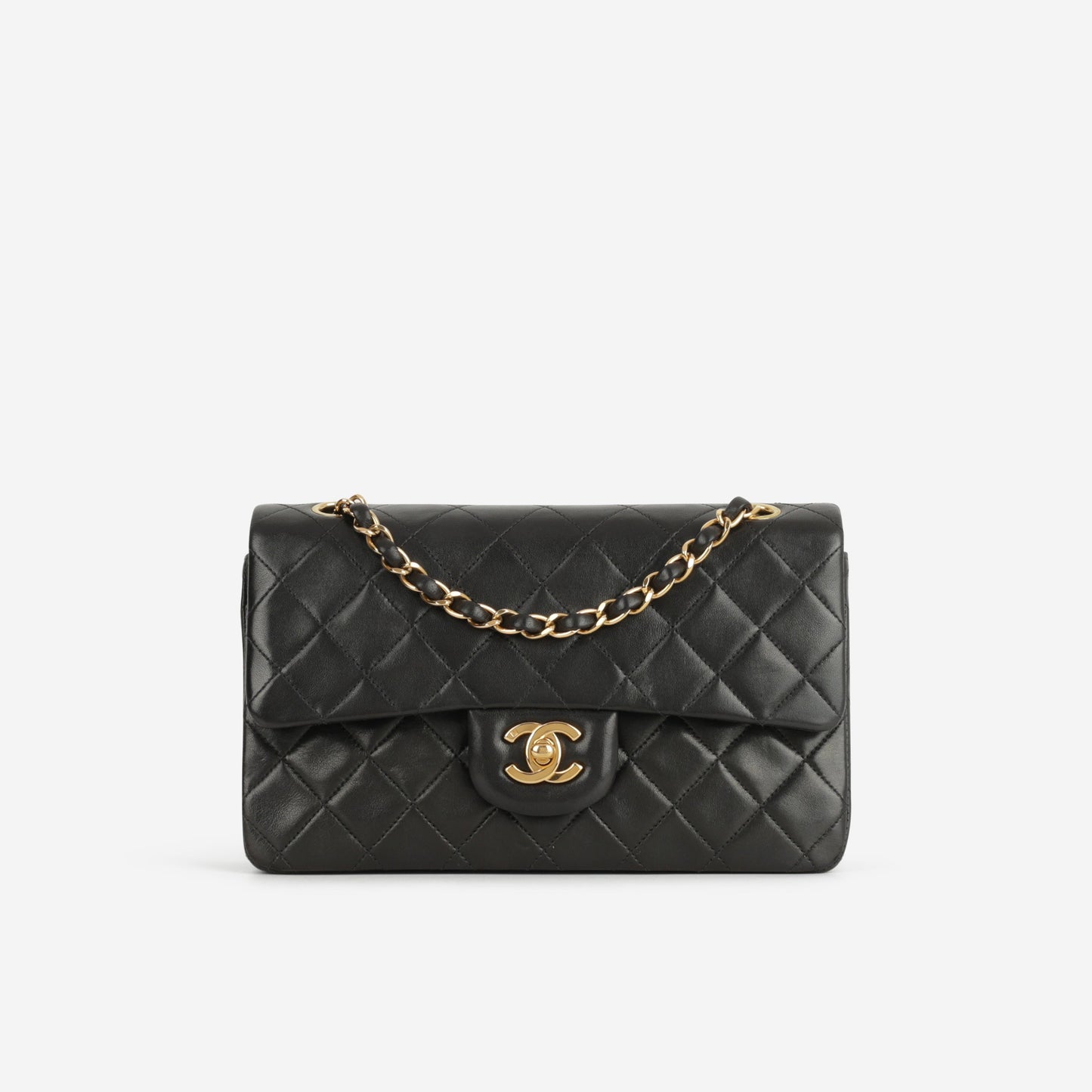 Chanel Vintage Small Classic Flap - Black Lambskin | Gold Hardware