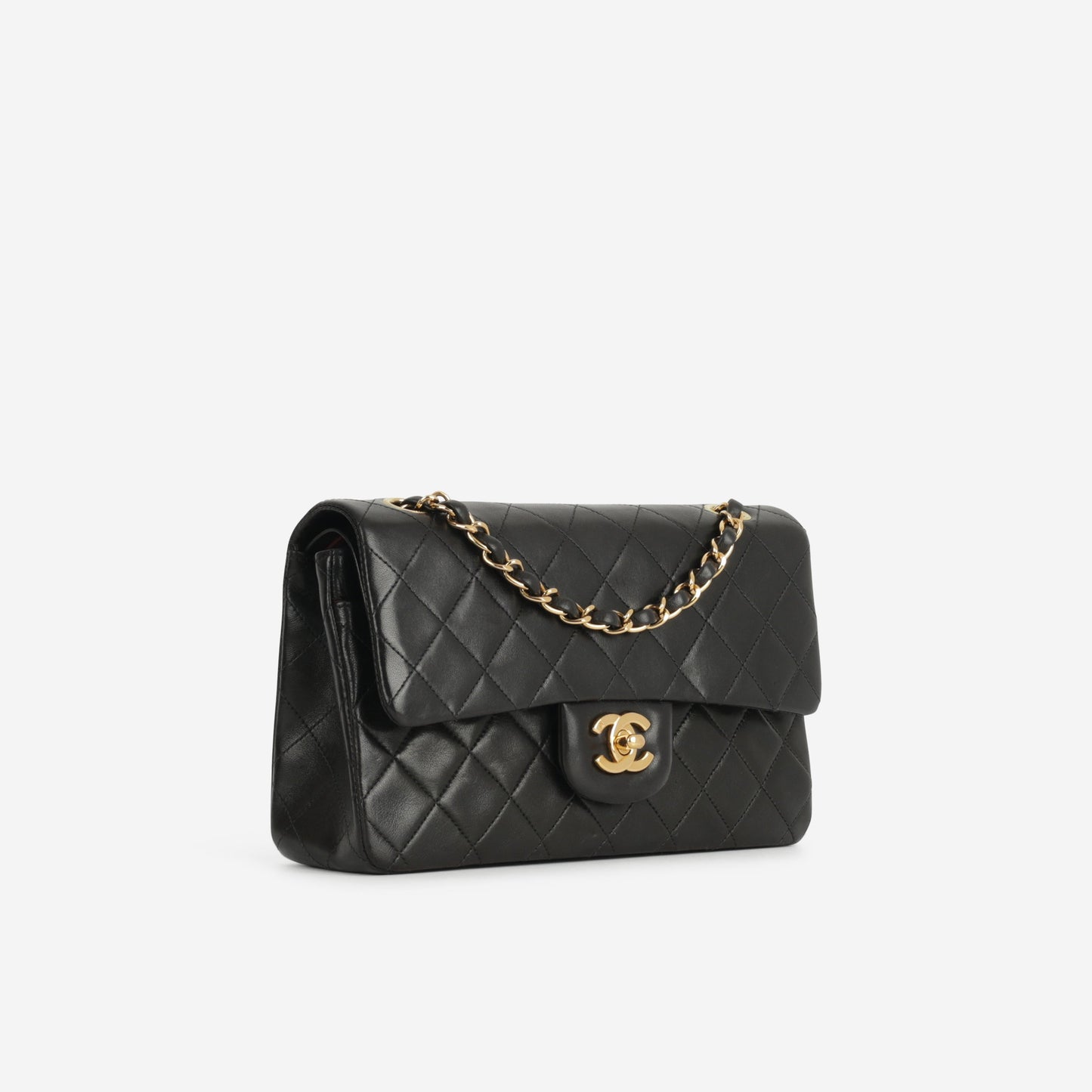 Chanel Vintage Small Classic Flap - Black Lambskin | Gold Hardware
