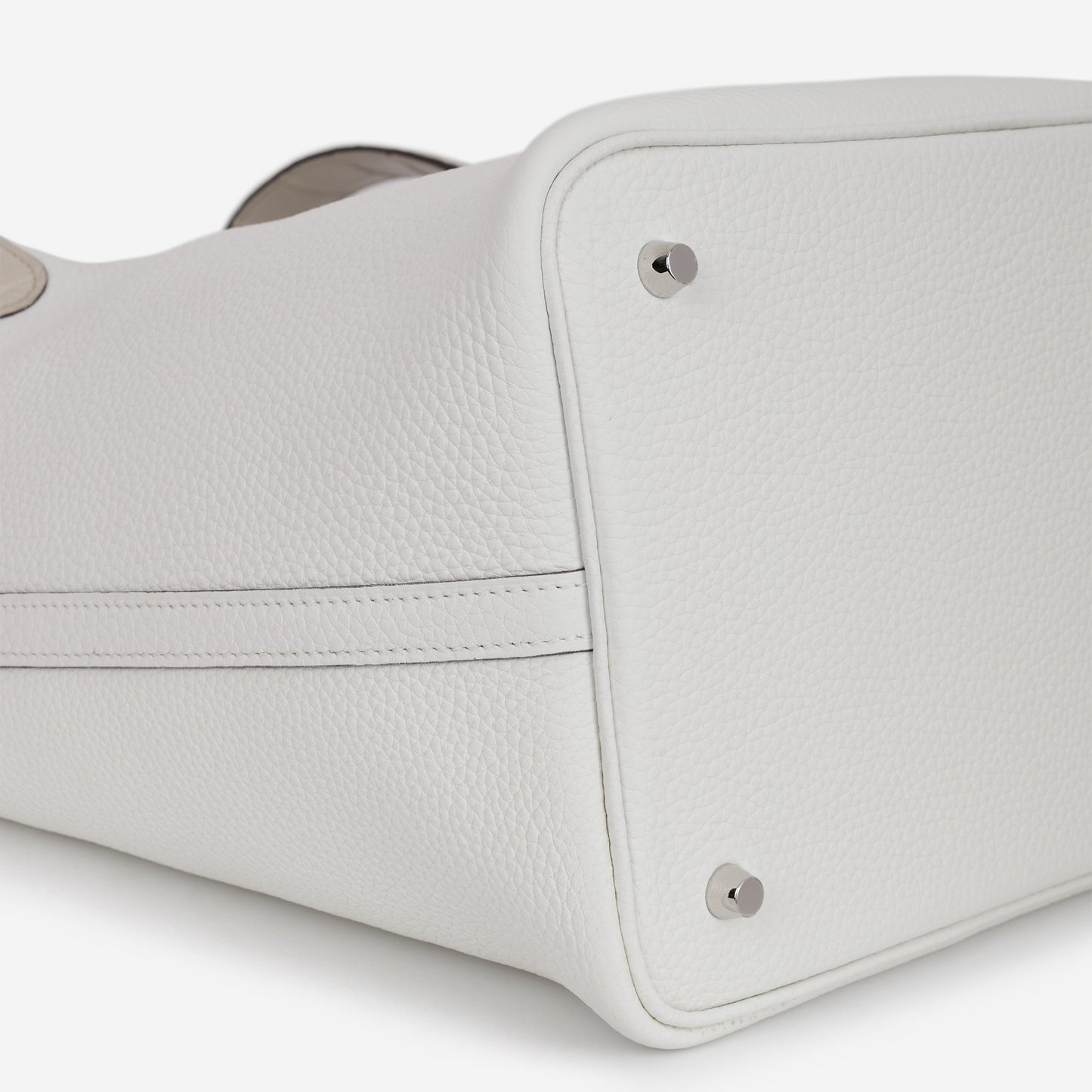 Hermès Picotin 22 Touch - New White Clemence / Beton Alligator Mississippiensis | Palladium Hardware