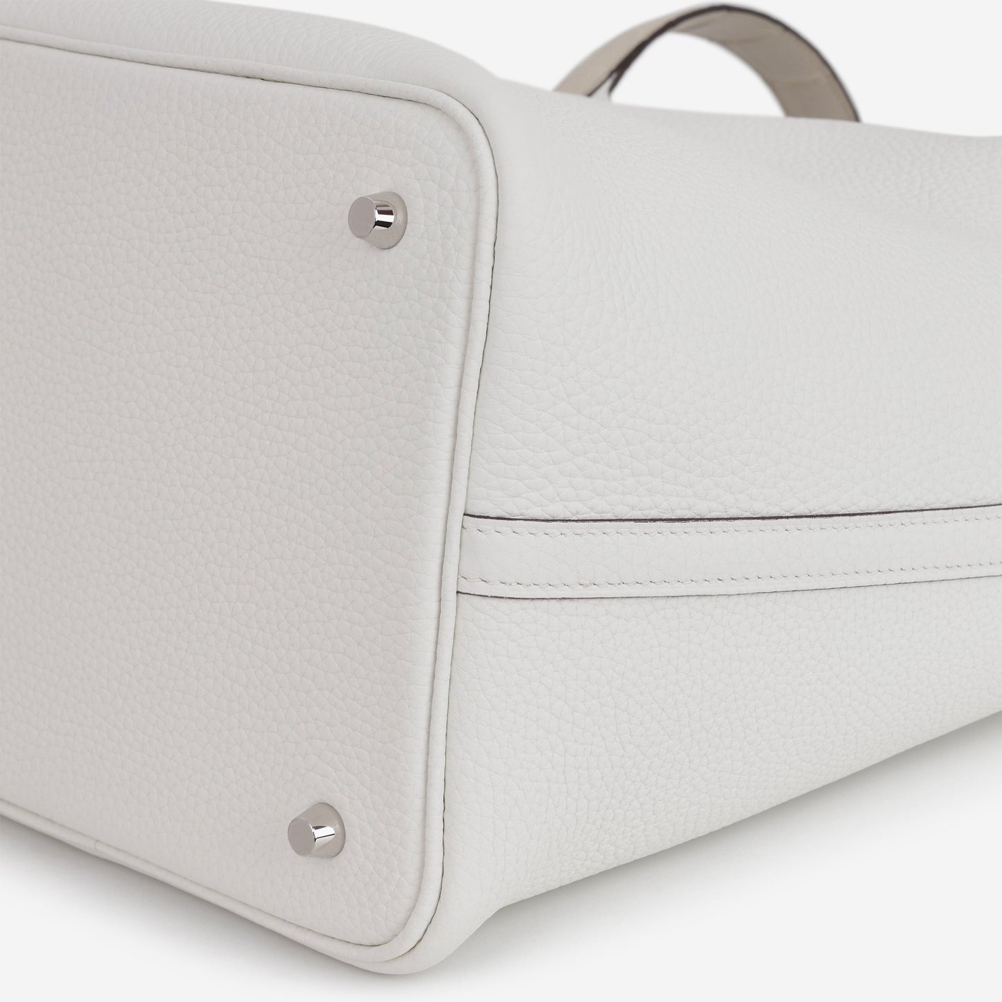 Hermès Picotin 22 Touch - New White Clemence / Beton Alligator Mississippiensis | Palladium Hardware