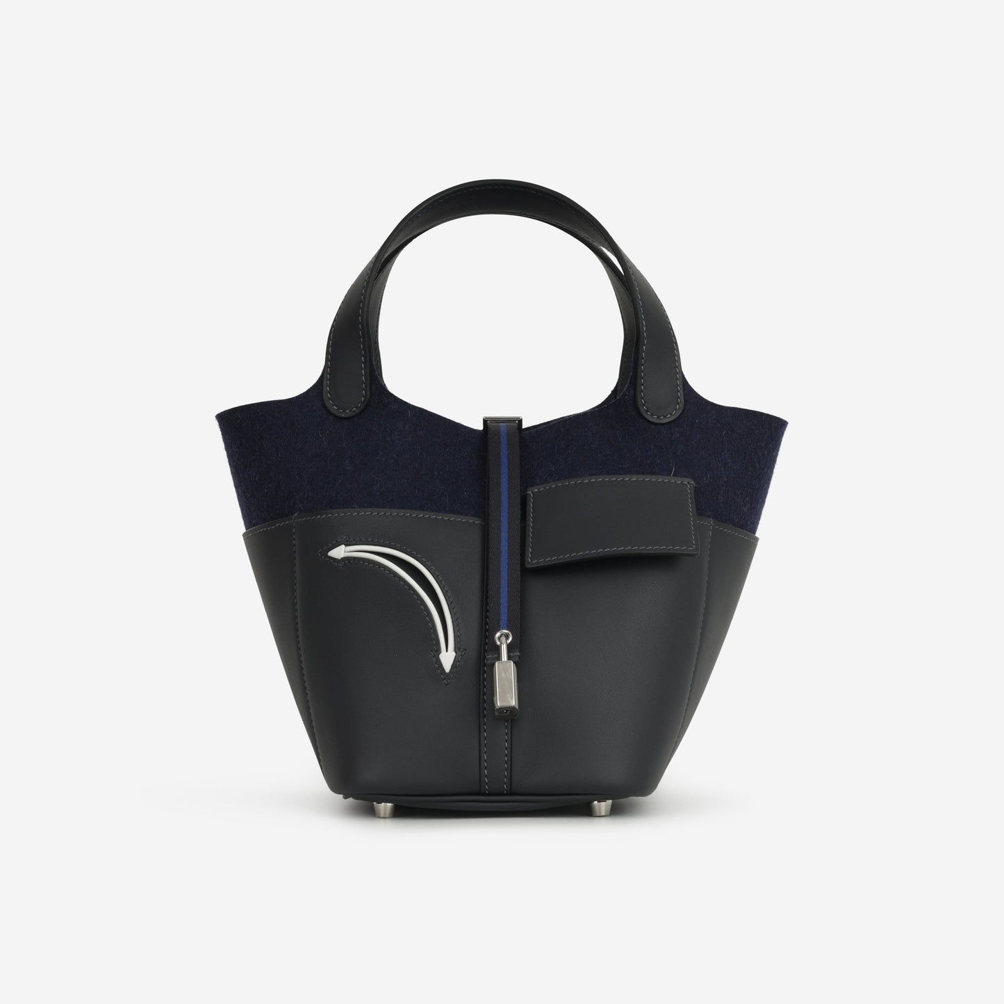 Hermès Picotin 18 Go Team - Caban / Bleu Nuit / Bleu de France | Palladium Hardware