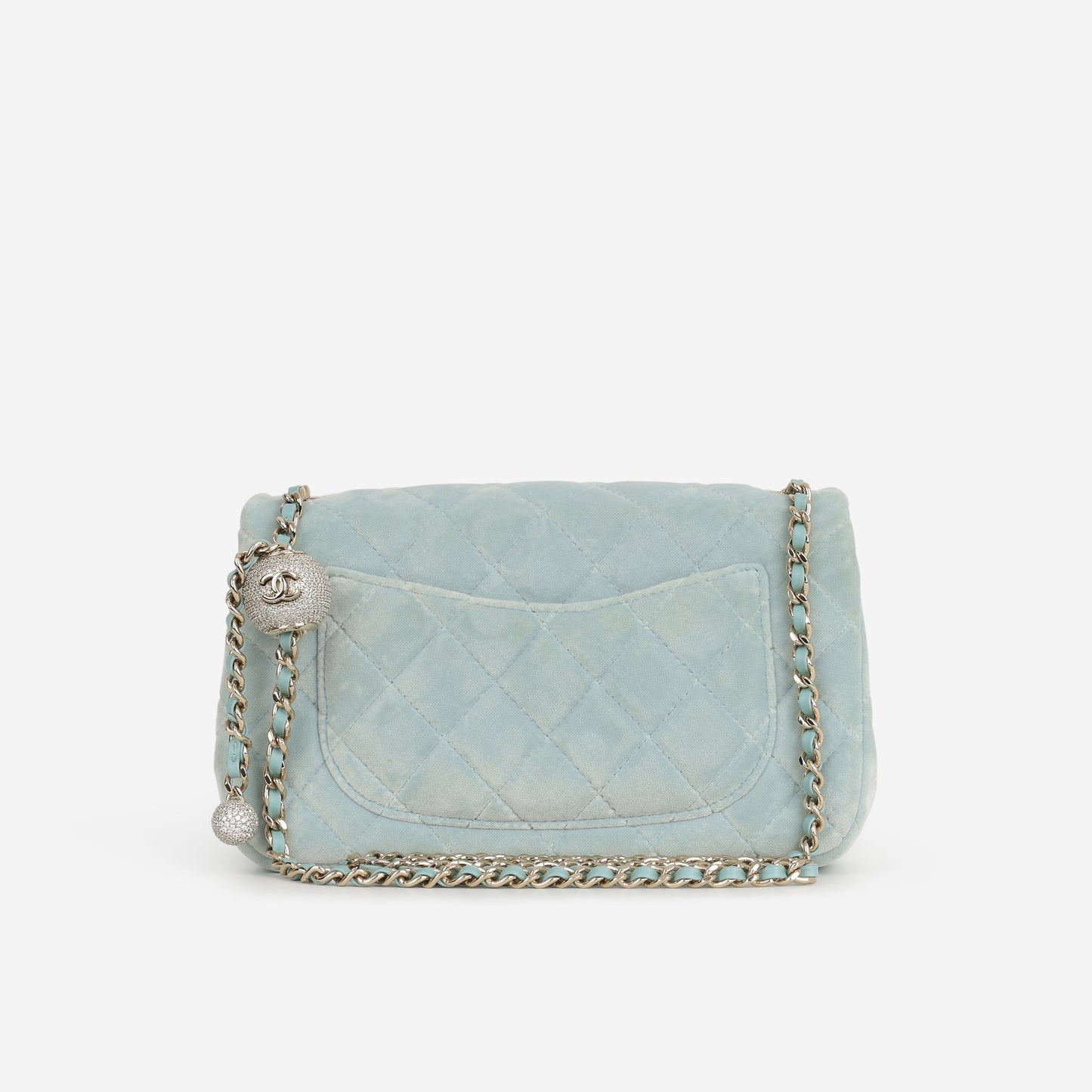 Chanel Mini Rectangular Pearl Crush - Mint Green Velvet | Light Gold Hardware