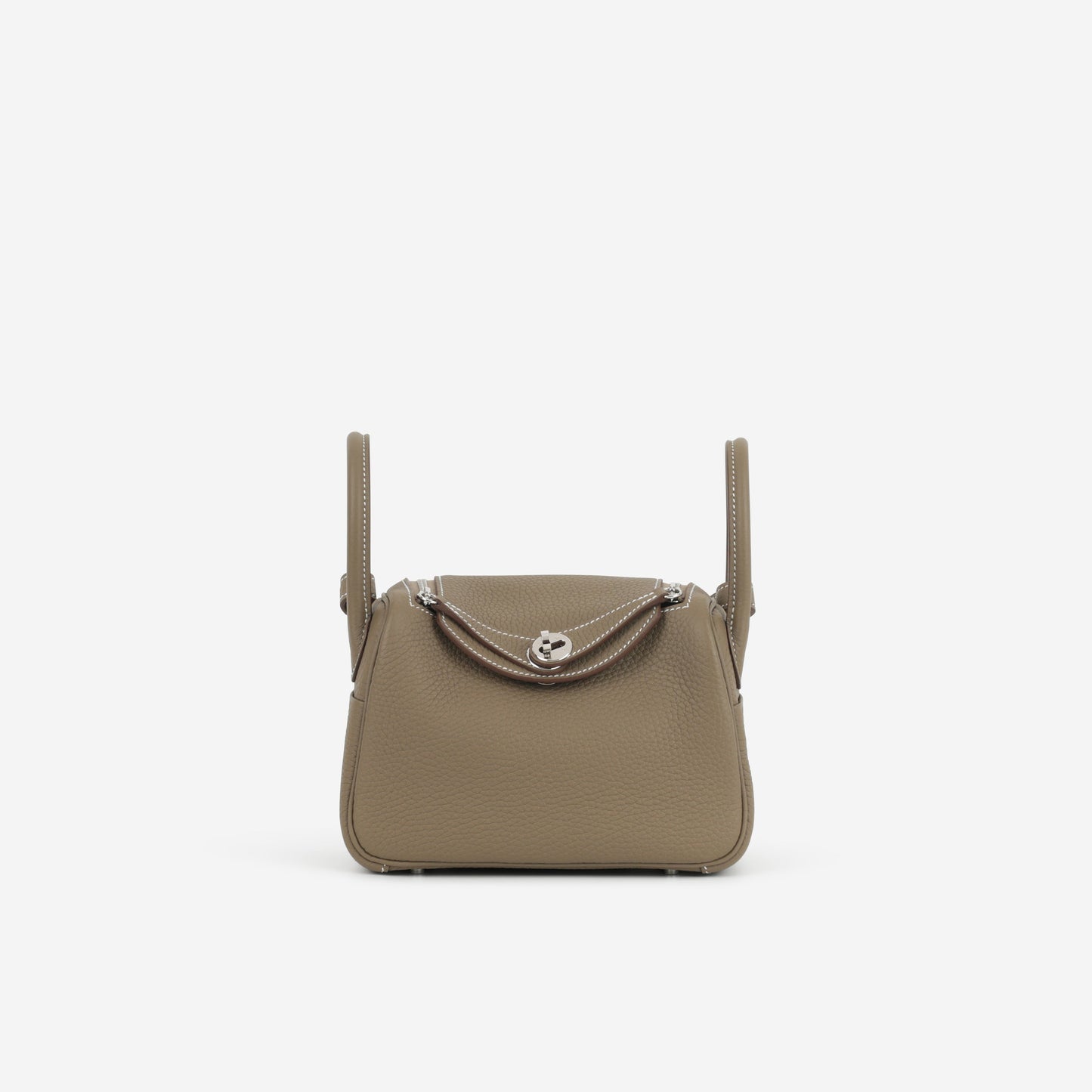 Hermès Mini Lindy - Etoupe Clemence | Palladium Hardware