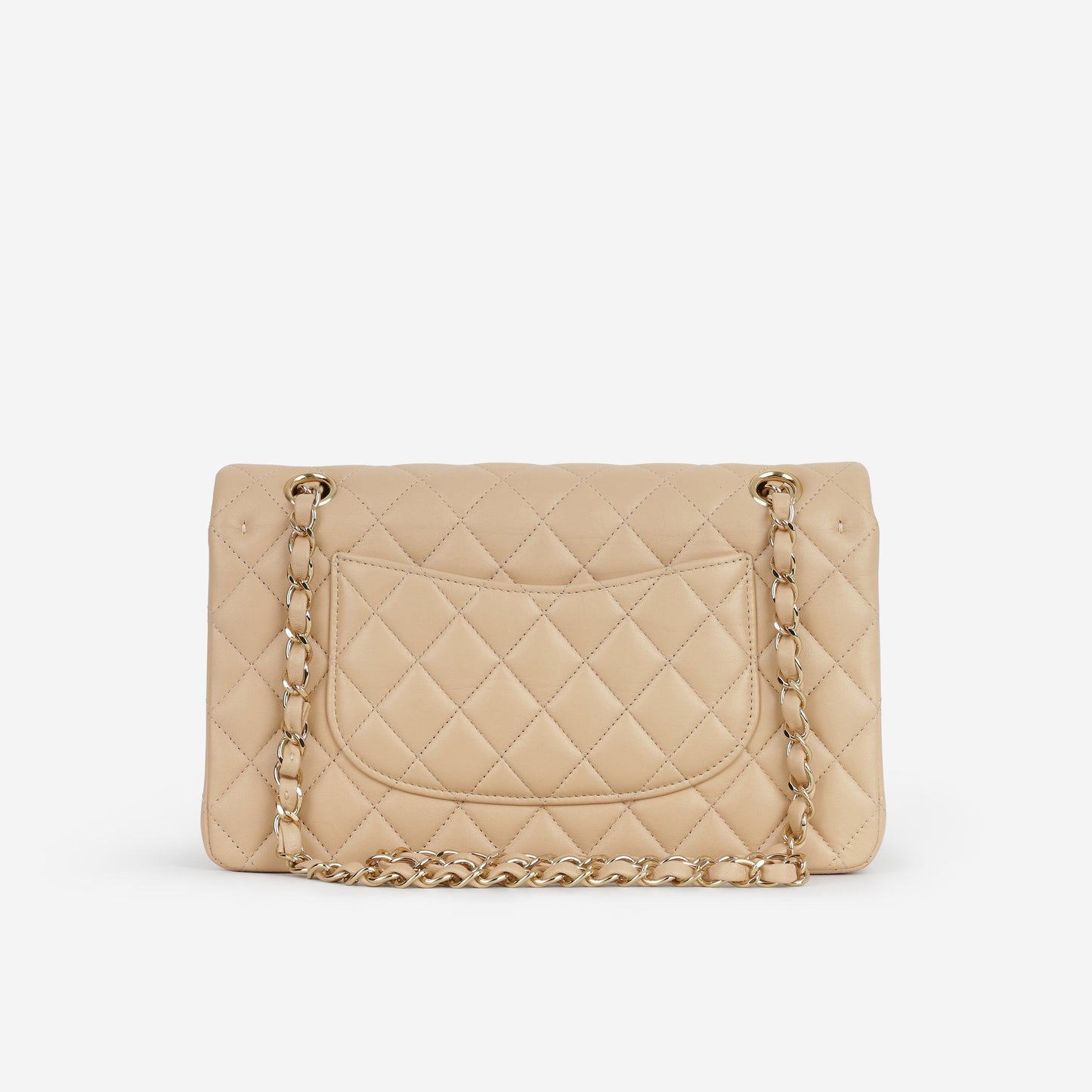 Chanel Medium Classic Flap - Beige Lambskin | Gold Hardware