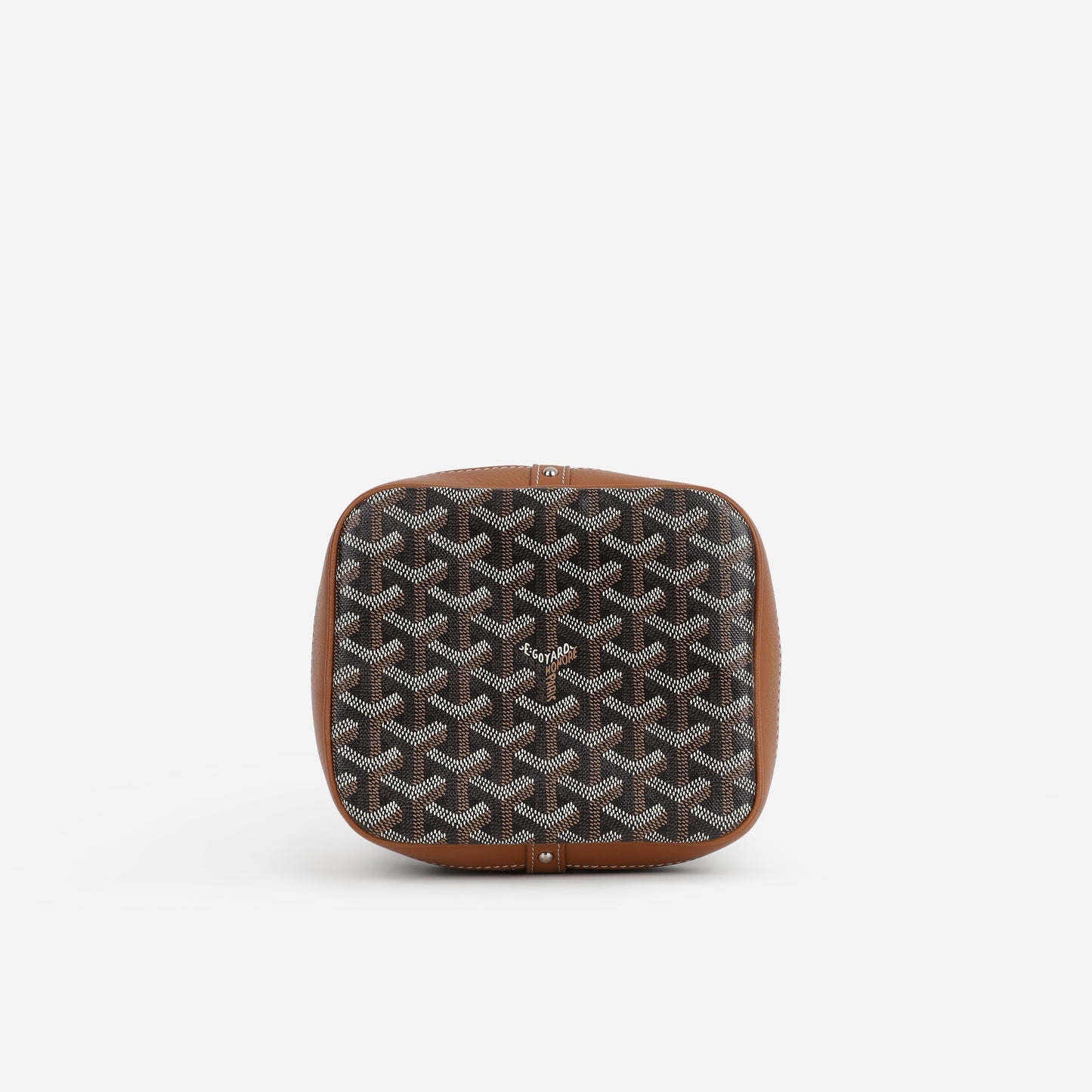 Goyard Petit Flot Bucket Bag - Black / Tan Goyardine | Palladium Hardware