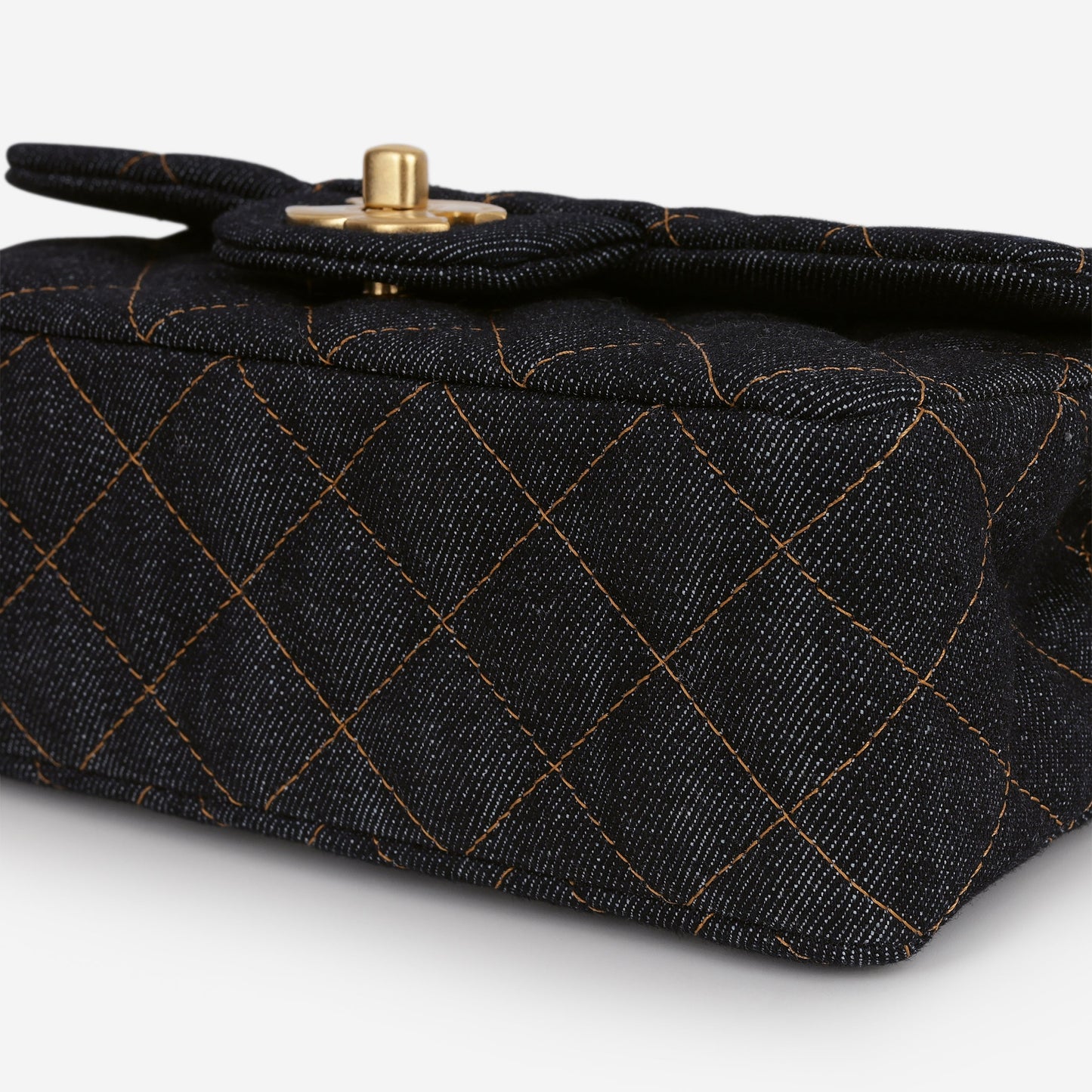Chanel Mini Flap Rectangular - Indigo Denim | Gold Hardware