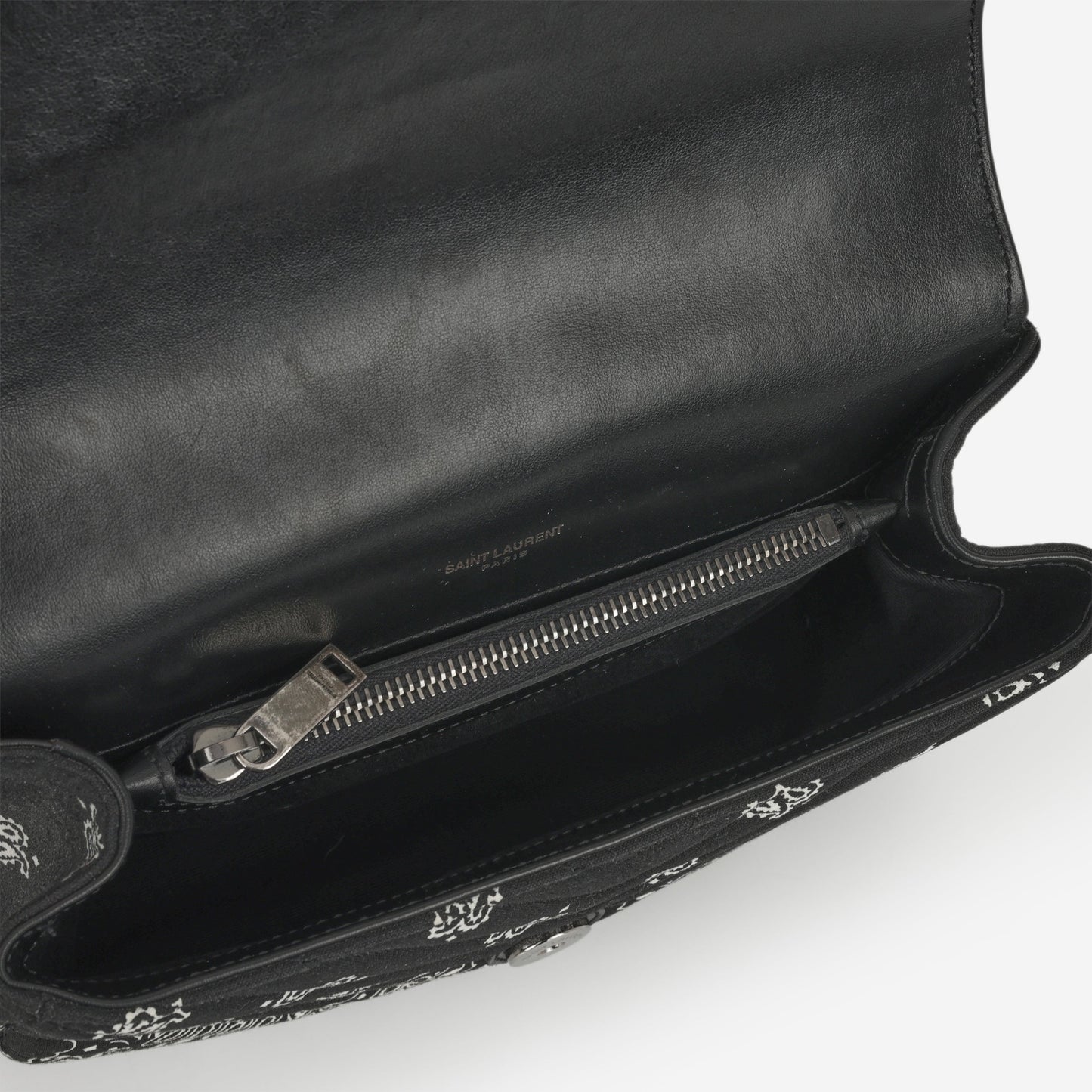 Saint Laurent Medium College - Bandana Print Canvas | Silver Hardware