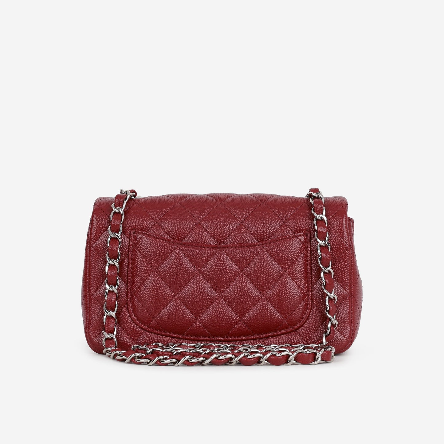 Chanel Mini Rectangular - Red Caviar | Silver Hardware