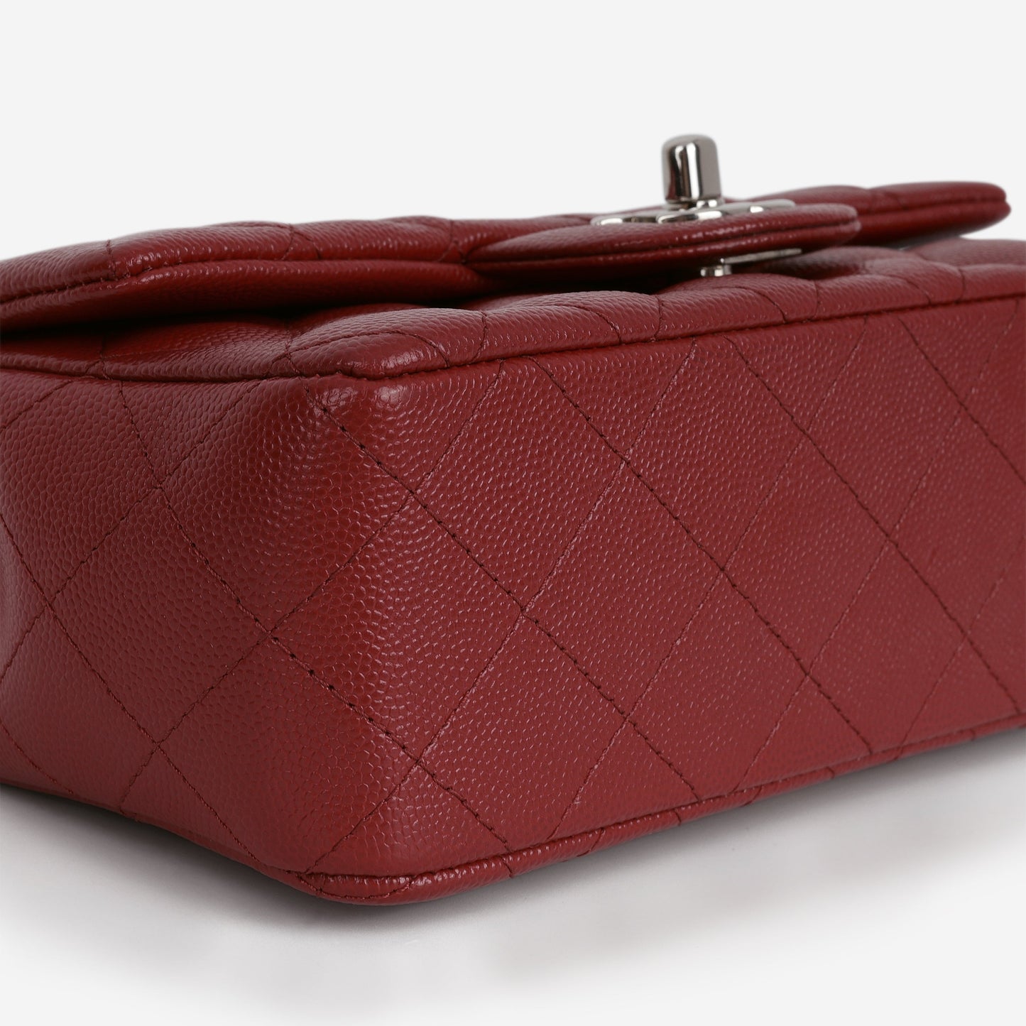 Chanel Mini Rectangular - Red Caviar | Silver Hardware
