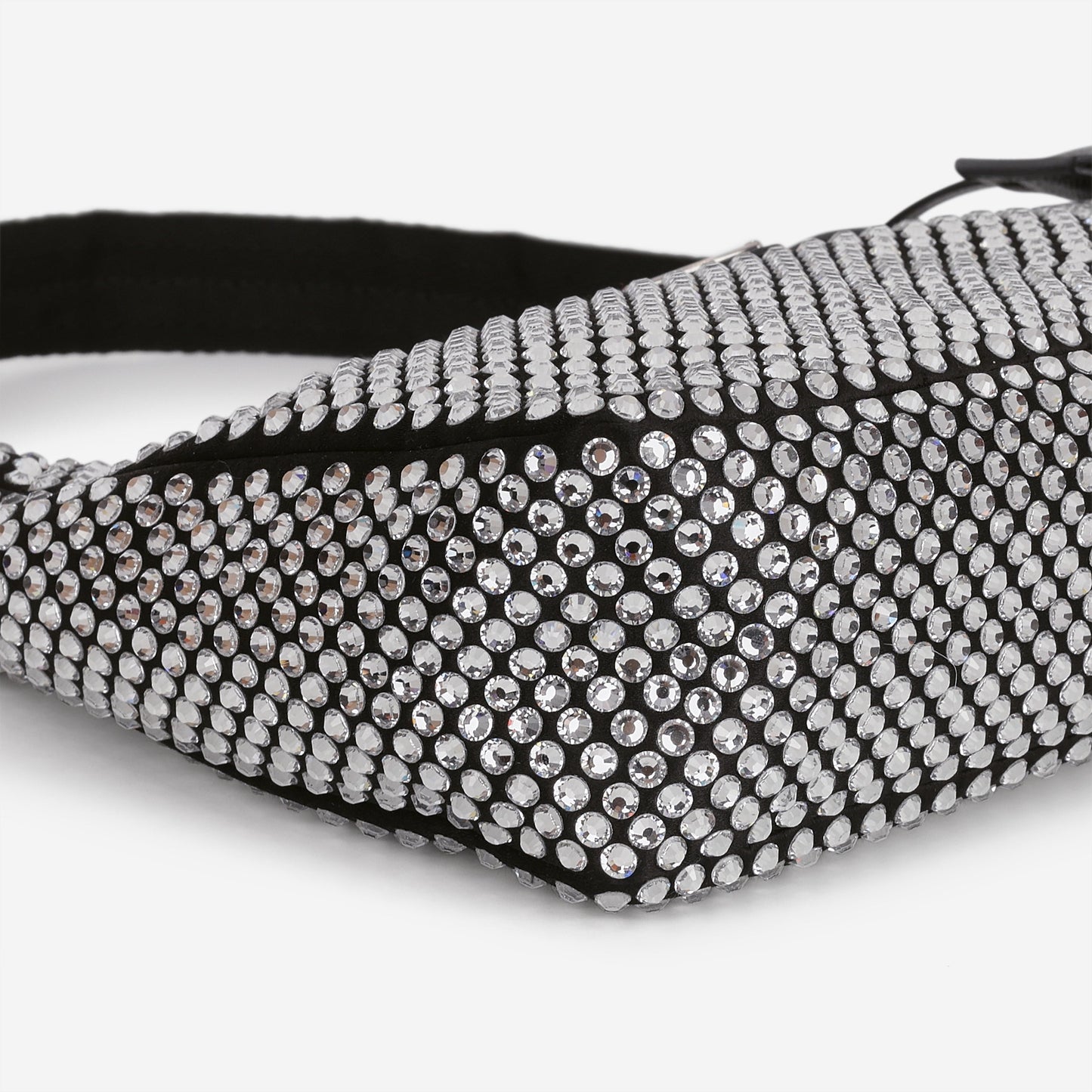 Prada Re-Edition 2000 Crystal - Black Satin | Silver Hardware