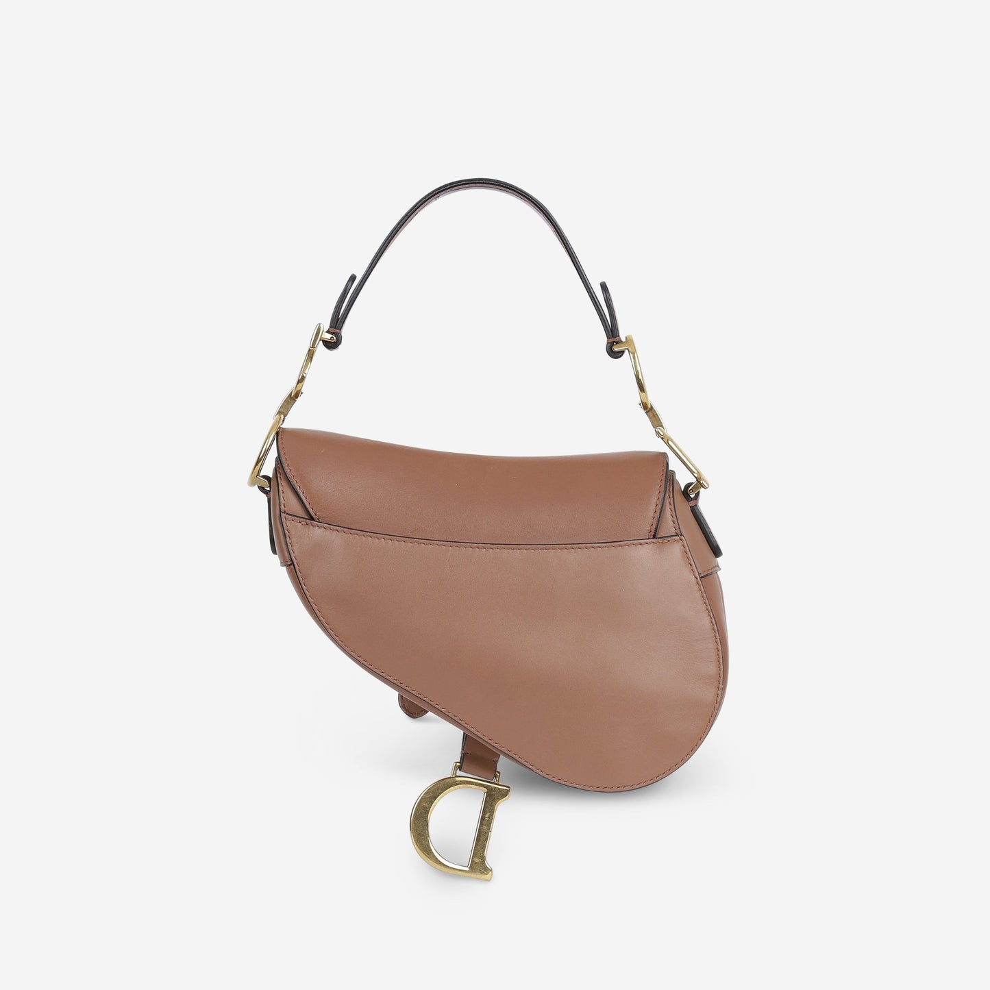 Dior Mini Saddle Bag - Dark Blush Smooth Calfskin | Gold Hardware