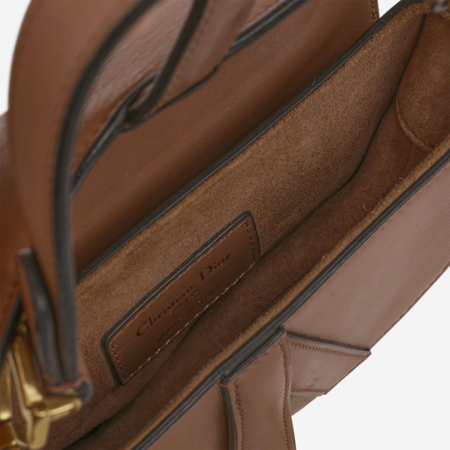 Dior Mini Saddle Bag - Dark Blush Smooth Calfskin | Gold Hardware