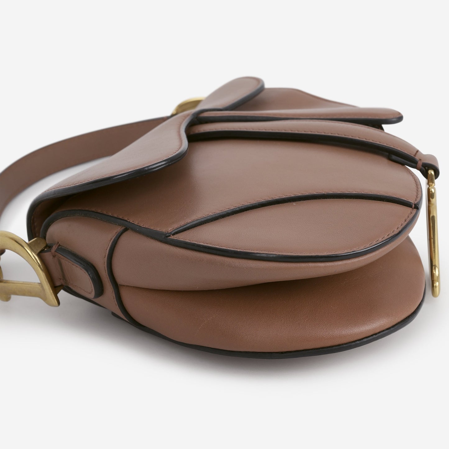 Dior Mini Saddle Bag - Dark Blush Smooth Calfskin | Gold Hardware