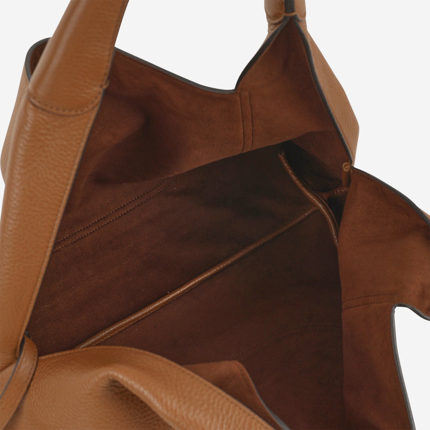 Gucci Softbit Maxi Shoulder Bag - Brown Grained Leather | Gold Hardware