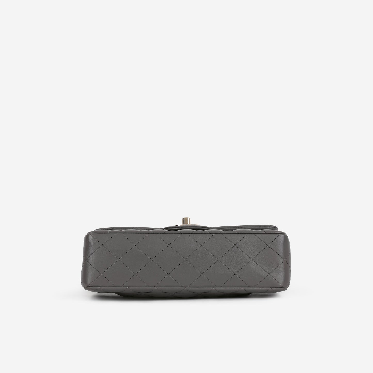 Chanel Small Classic Flap - Dark Grey Lambskin | Champagne Gold Hardware