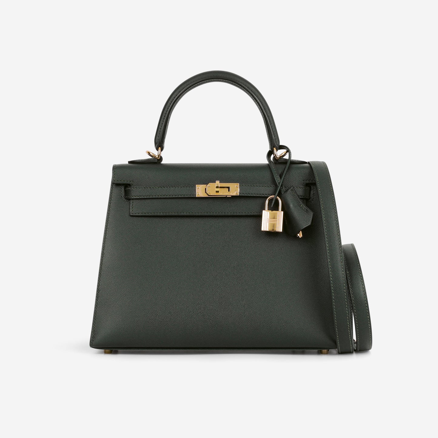 Hermès Kelly 25 - Vert Rousseau Madame | Gold Hardware