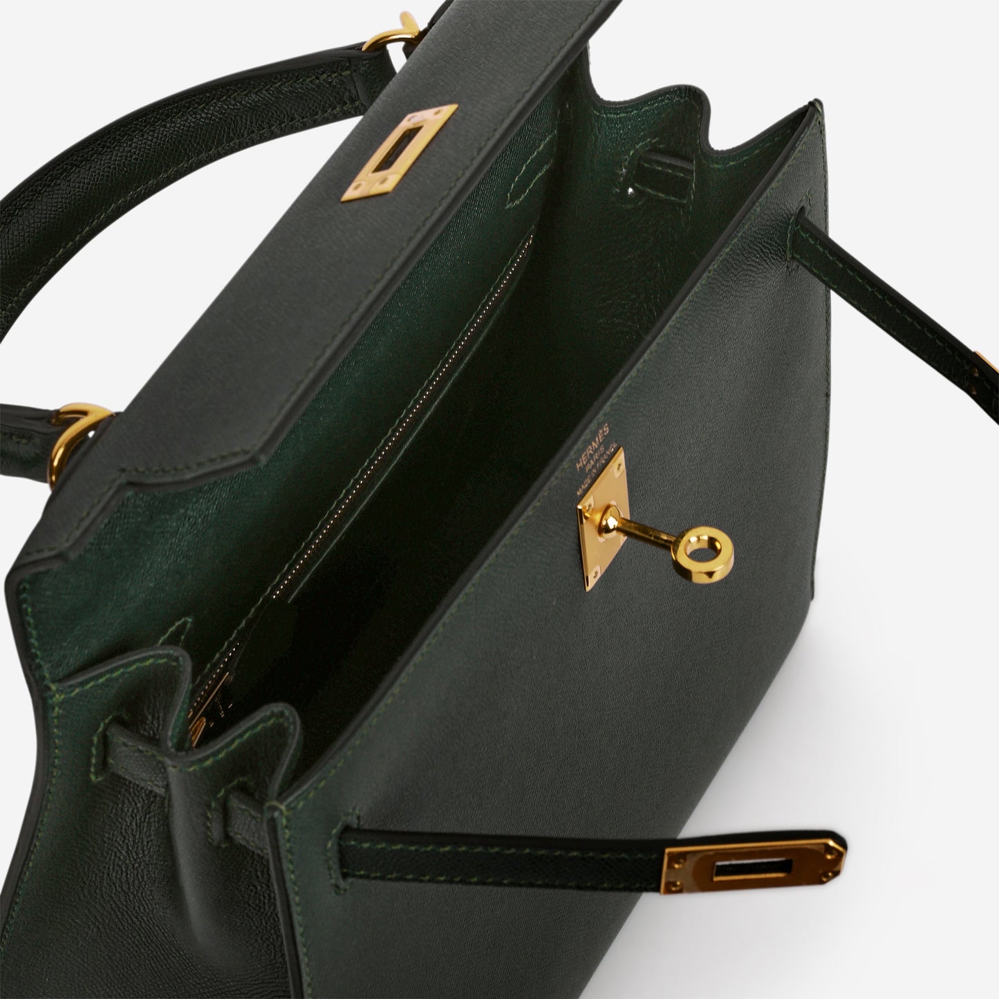 Hermès Kelly 25 - Vert Rousseau Madame | Gold Hardware