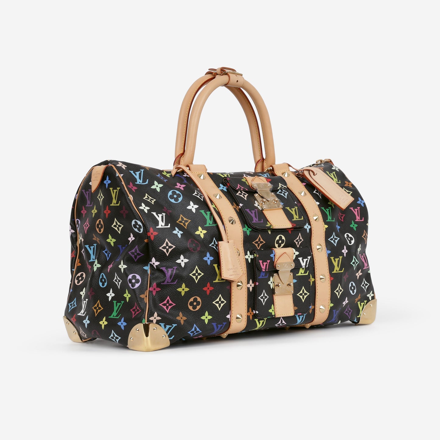 Louis Vuitton Takashi Murakami Keepall 45 - Black Multicolore Monogram | Gold Hardware