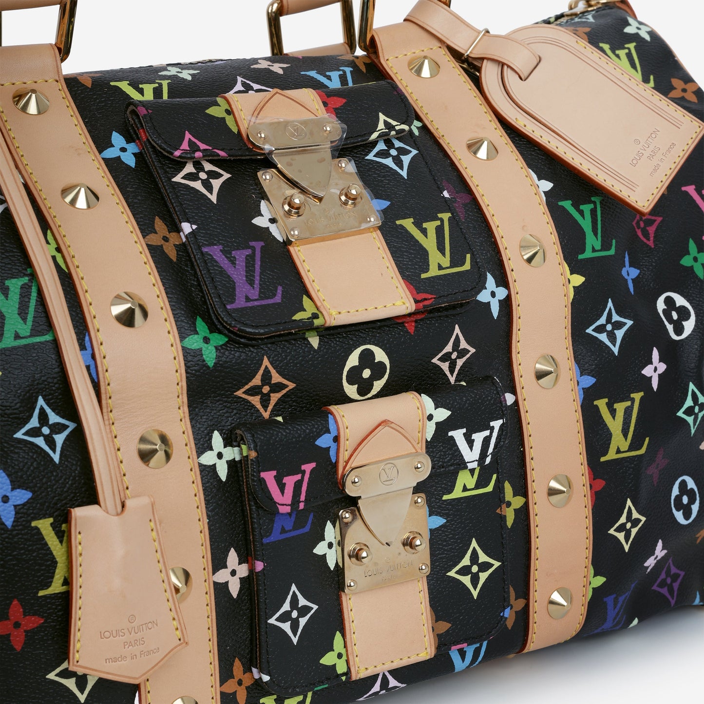 Louis Vuitton Takashi Murakami Keepall 45 - Black Multicolore Monogram | Gold Hardware