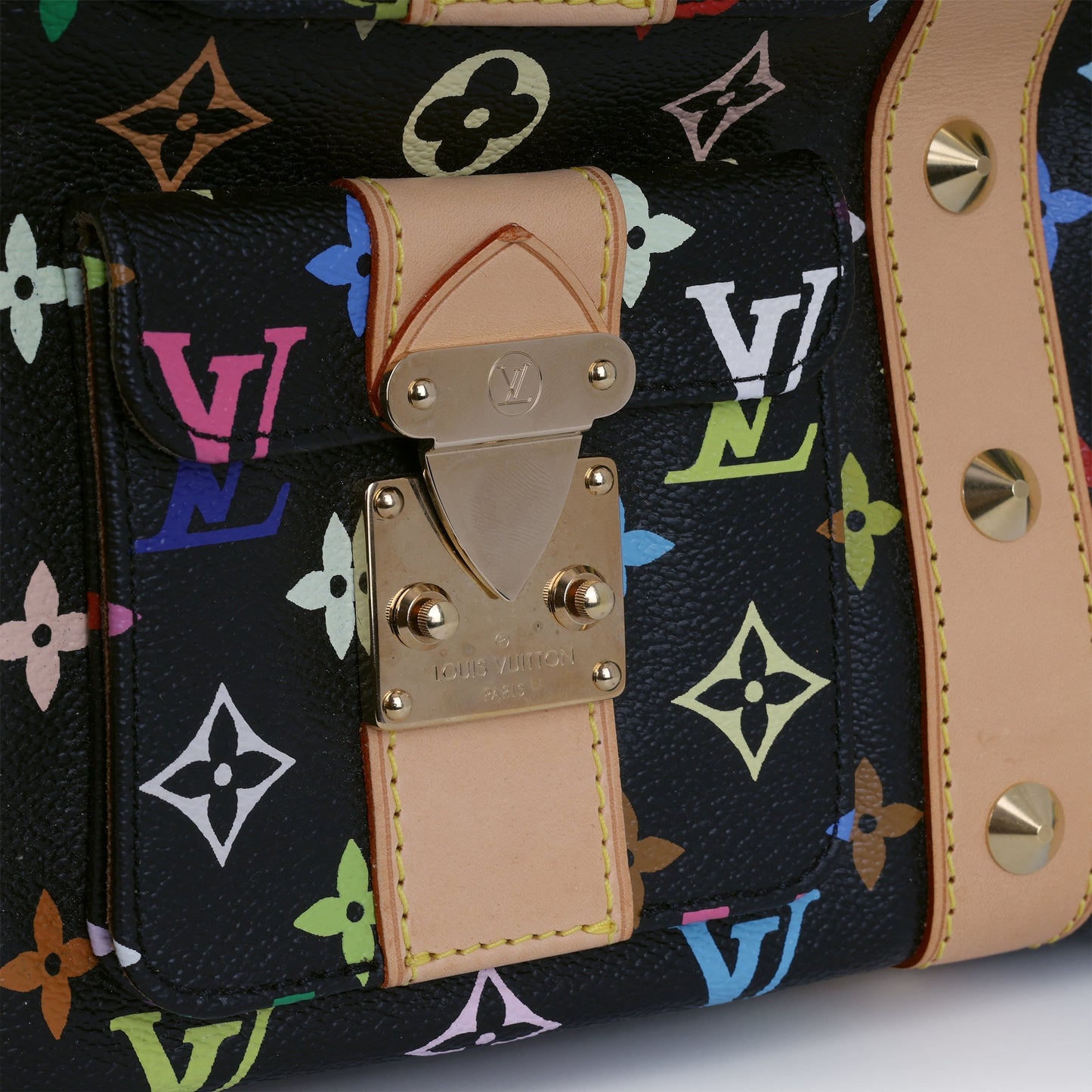 Louis Vuitton Takashi Murakami Keepall 45 - Black Multicolore Monogram | Gold Hardware