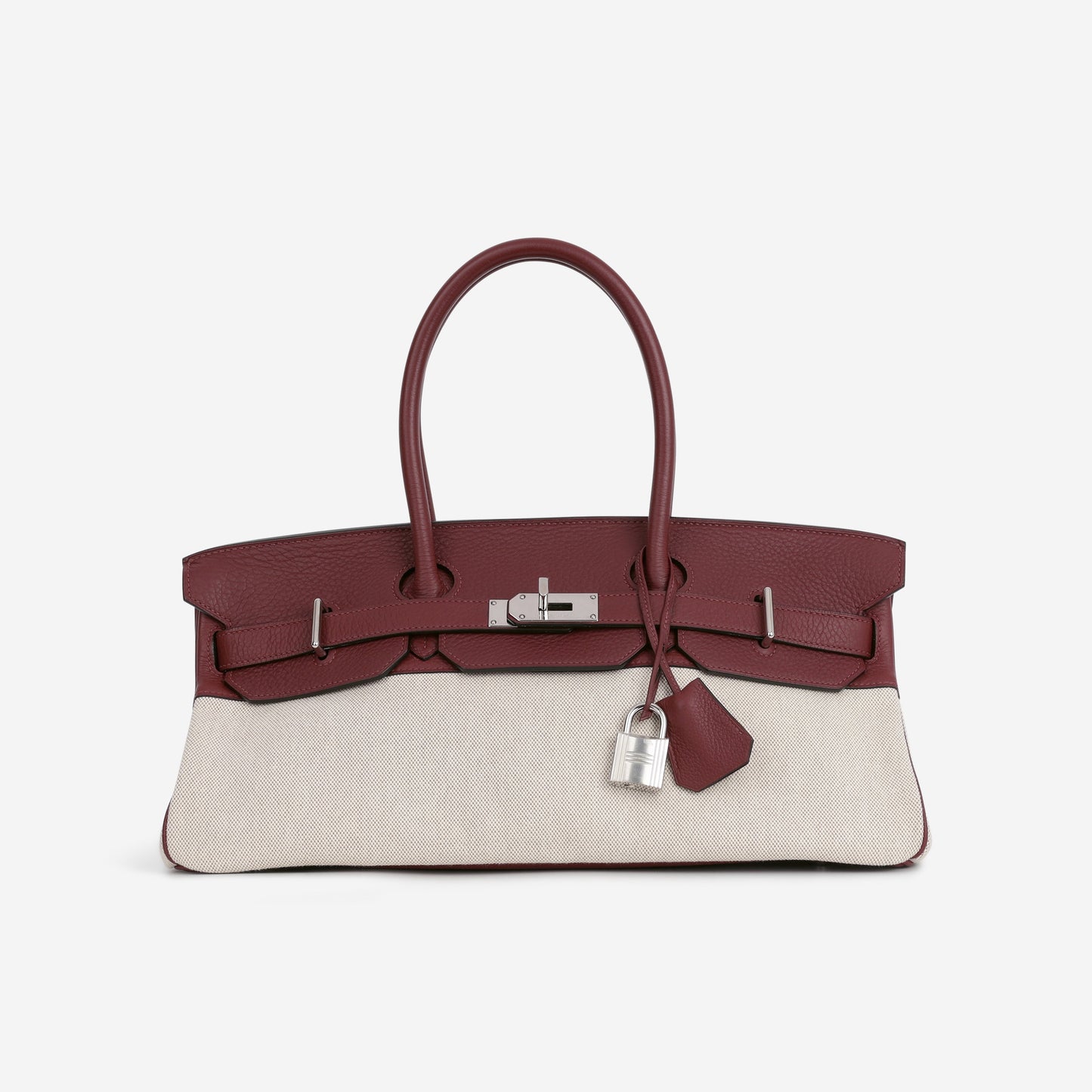 Hermès JPG Shoulder Birkin 42 - Rouge H Fjord / Toile | Palladium Hardware