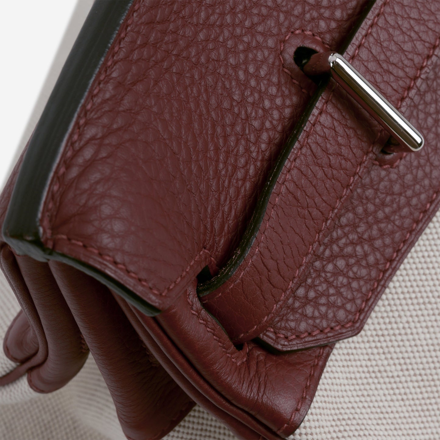 Hermès JPG Shoulder Birkin 42 - Rouge H Fjord / Toile | Palladium Hardware