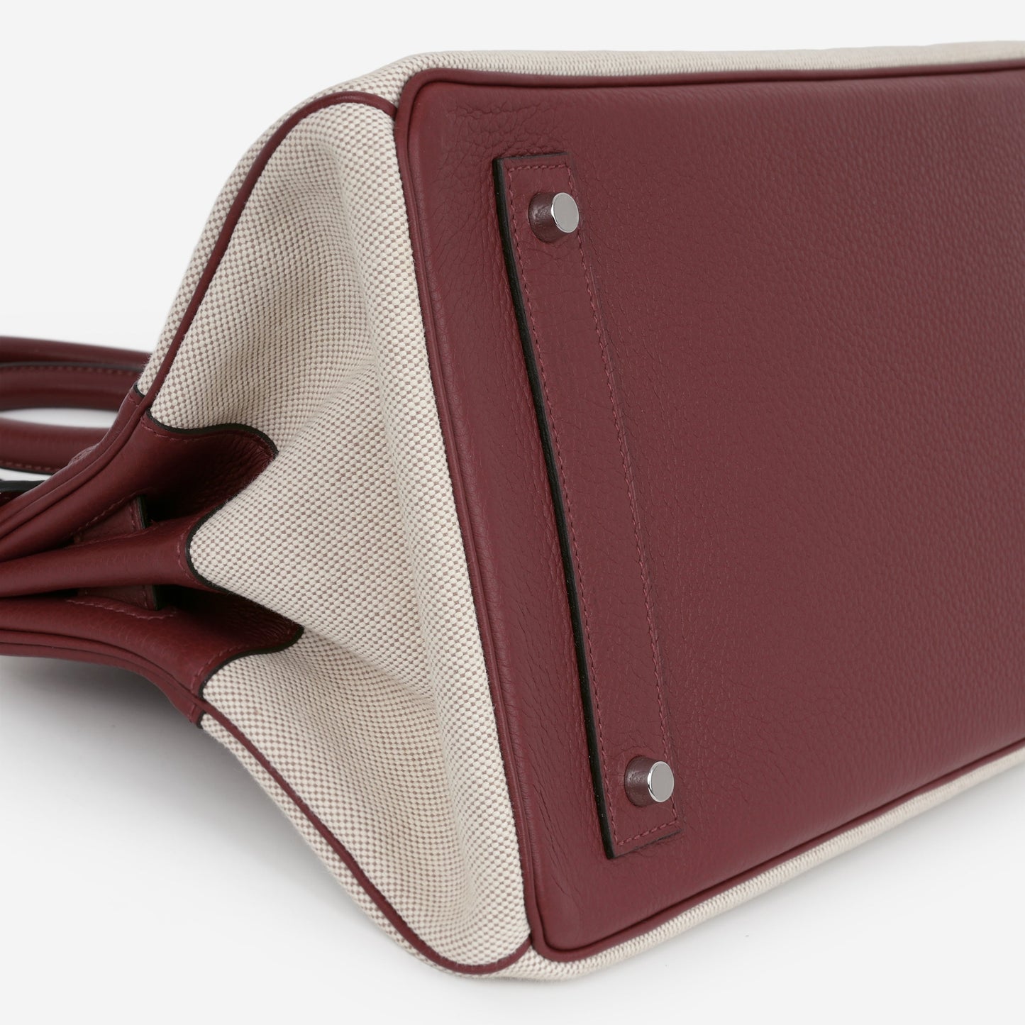 Hermès JPG Shoulder Birkin 42 - Rouge H Fjord / Toile | Palladium Hardware