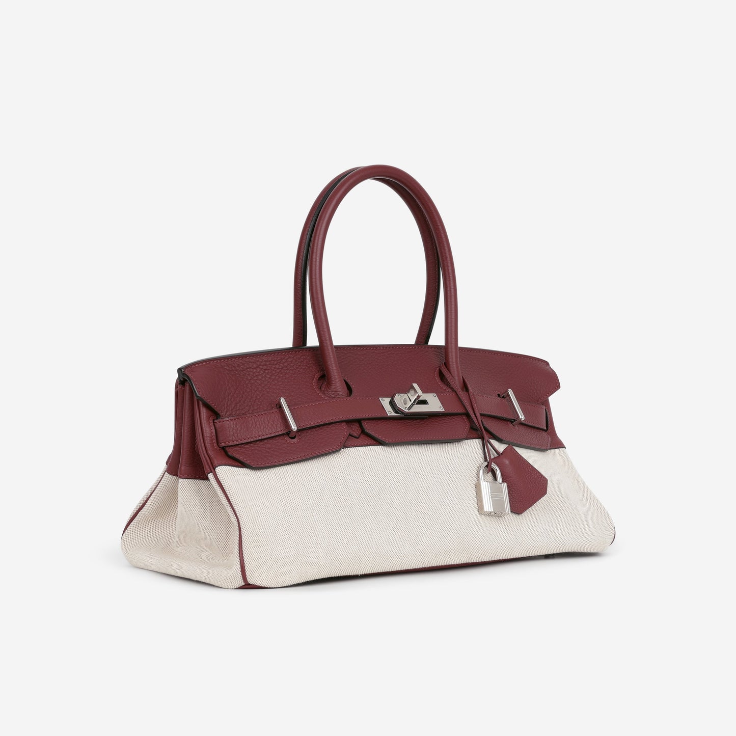 Hermès JPG Shoulder Birkin 42 - Rouge H Fjord / Toile | Palladium Hardware