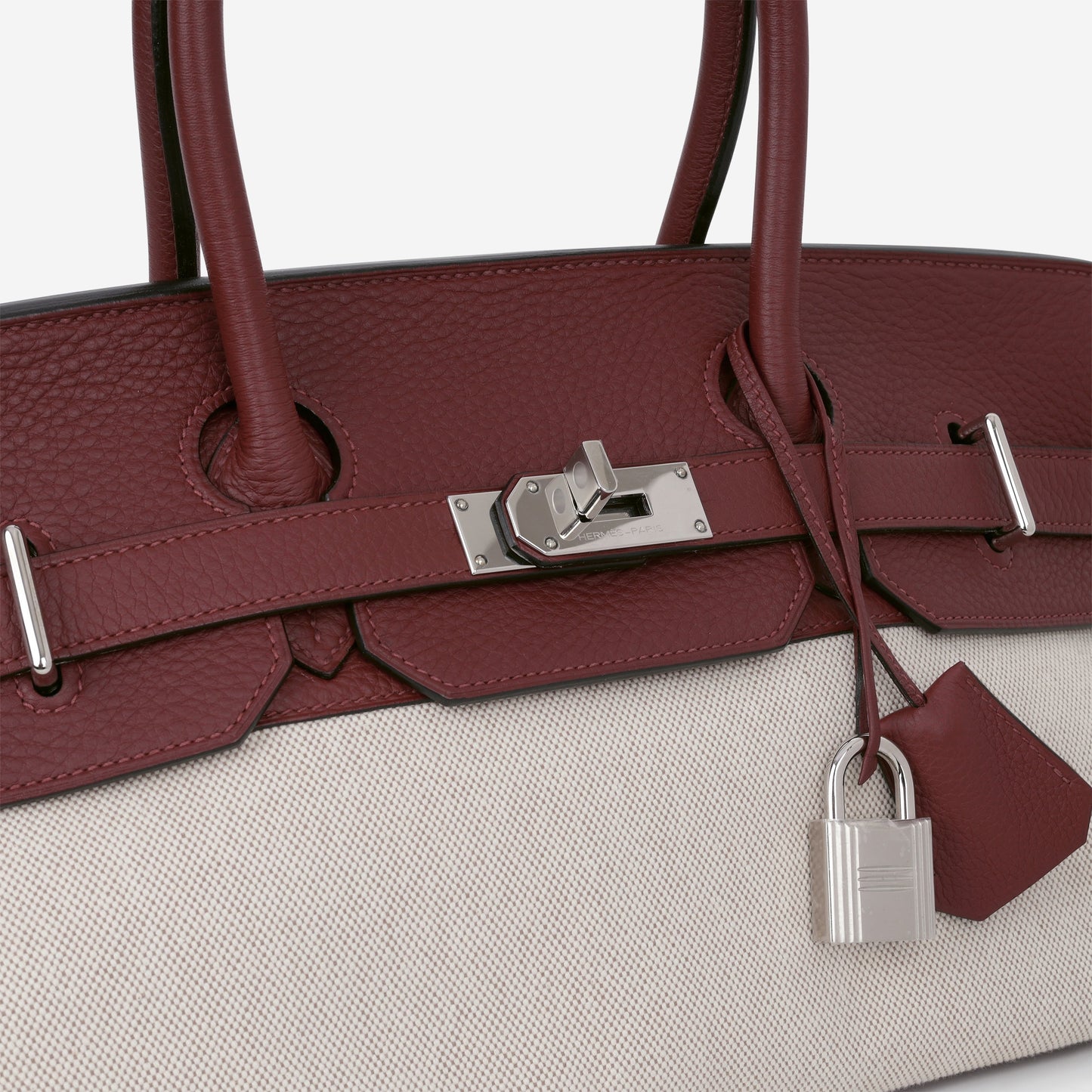 Hermès JPG Shoulder Birkin 42 - Rouge H Fjord / Toile | Palladium Hardware