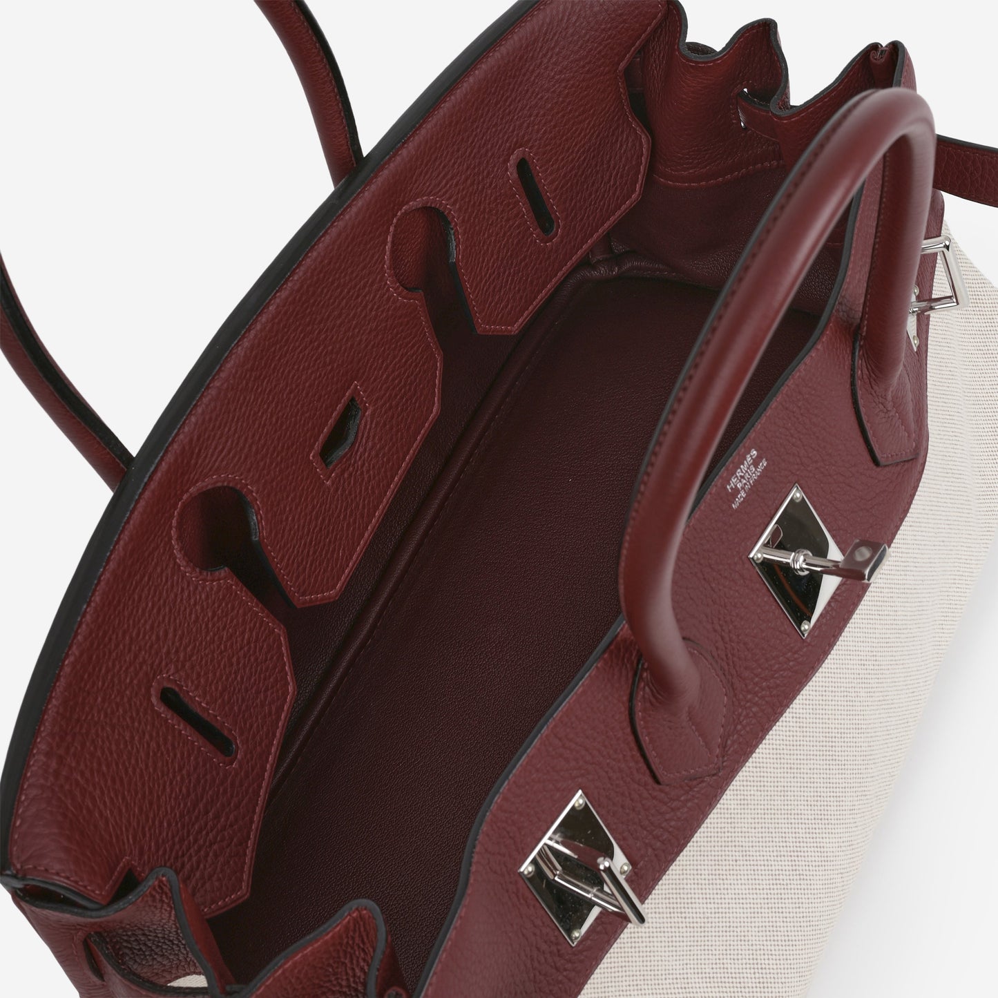 Hermès JPG Shoulder Birkin 42 - Rouge H Fjord / Toile | Palladium Hardware