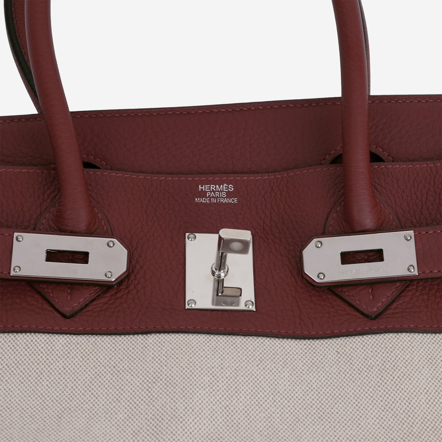 Hermès JPG Shoulder Birkin 42 - Rouge H Fjord / Toile | Palladium Hardware