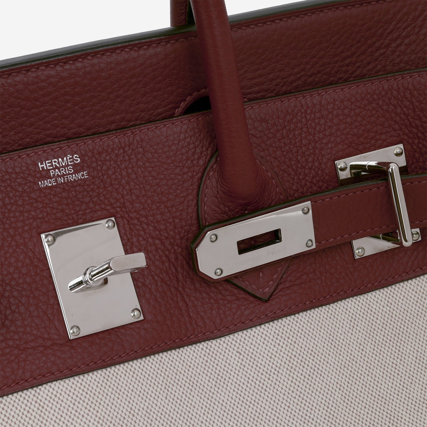 Hermès JPG Shoulder Birkin 42 - Rouge H Fjord / Toile | Palladium Hardware