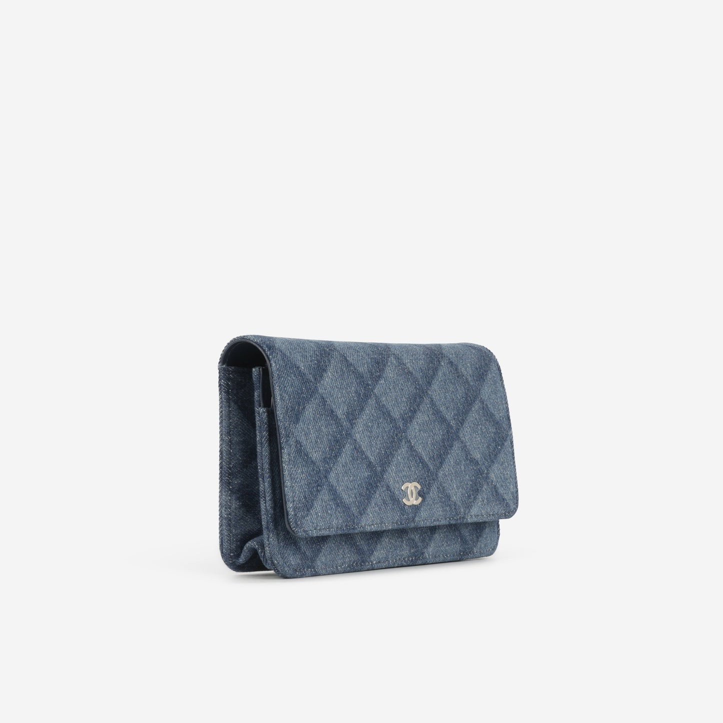 Chanel Classic Wallet on Chain - Tromp L'oeil Denim | Champagne Gold Hardware
