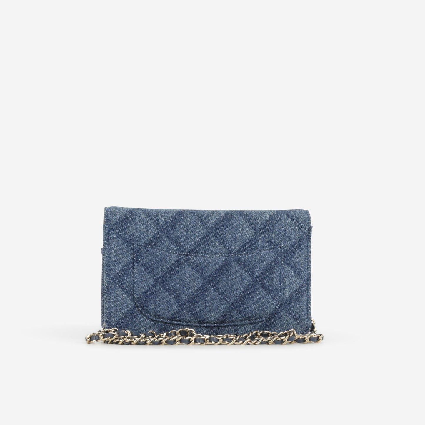 Chanel Classic Wallet on Chain - Tromp L'oeil Denim | Champagne Gold Hardware