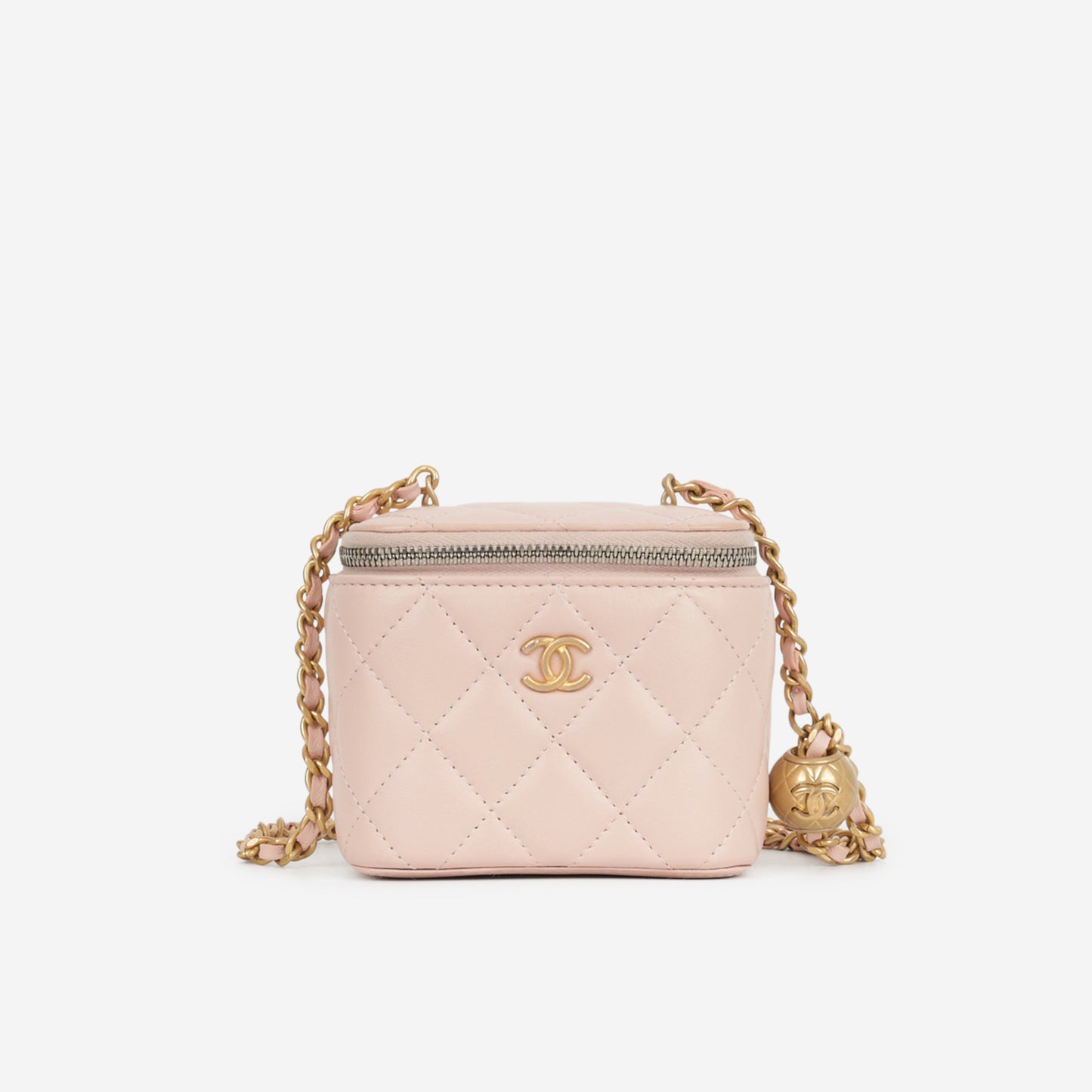 Chanel Mini Vanity Pearl Crush - Light Pink Lambskin | Gold Hardware