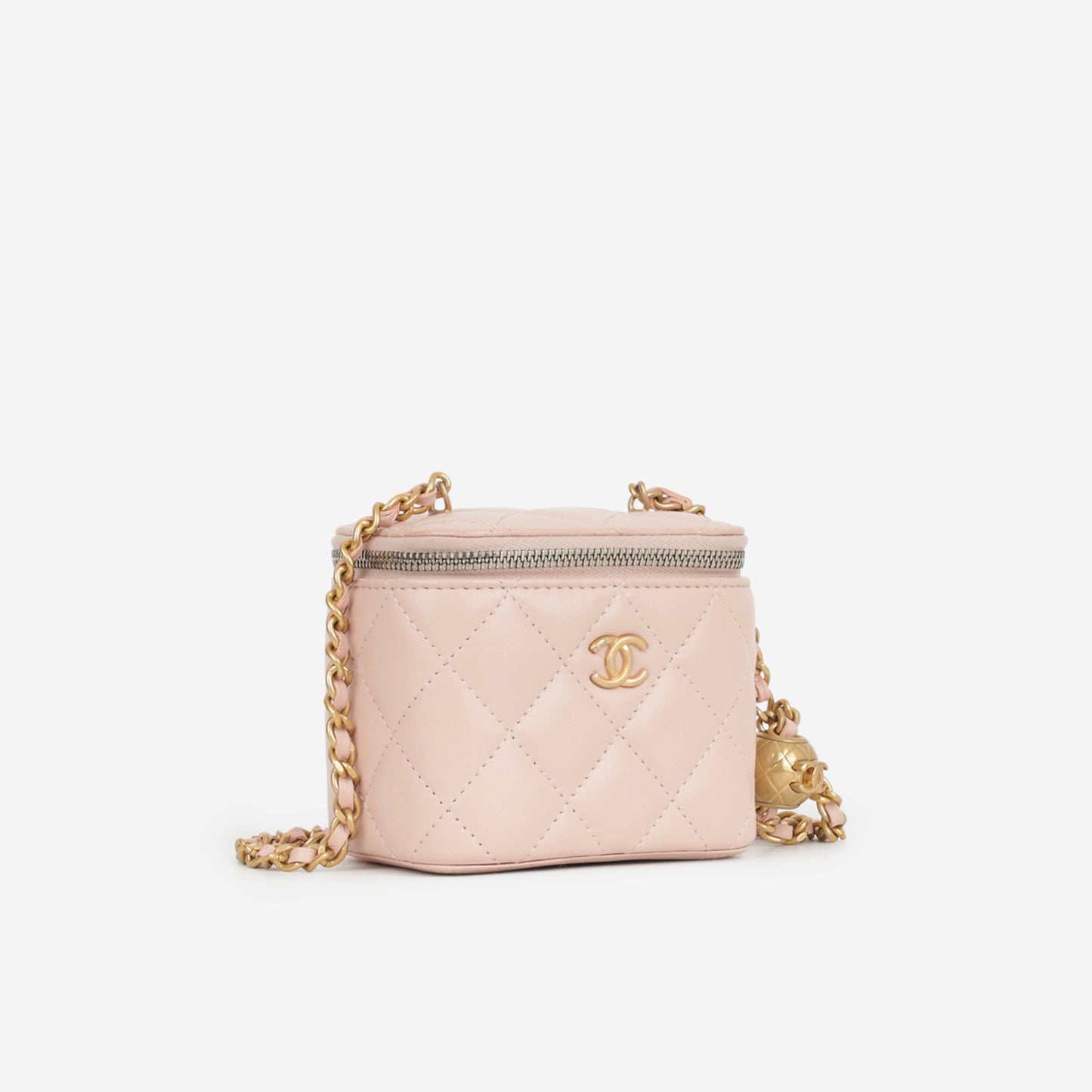 Chanel Mini Vanity Pearl Crush - Light Pink Lambskin | Gold Hardware