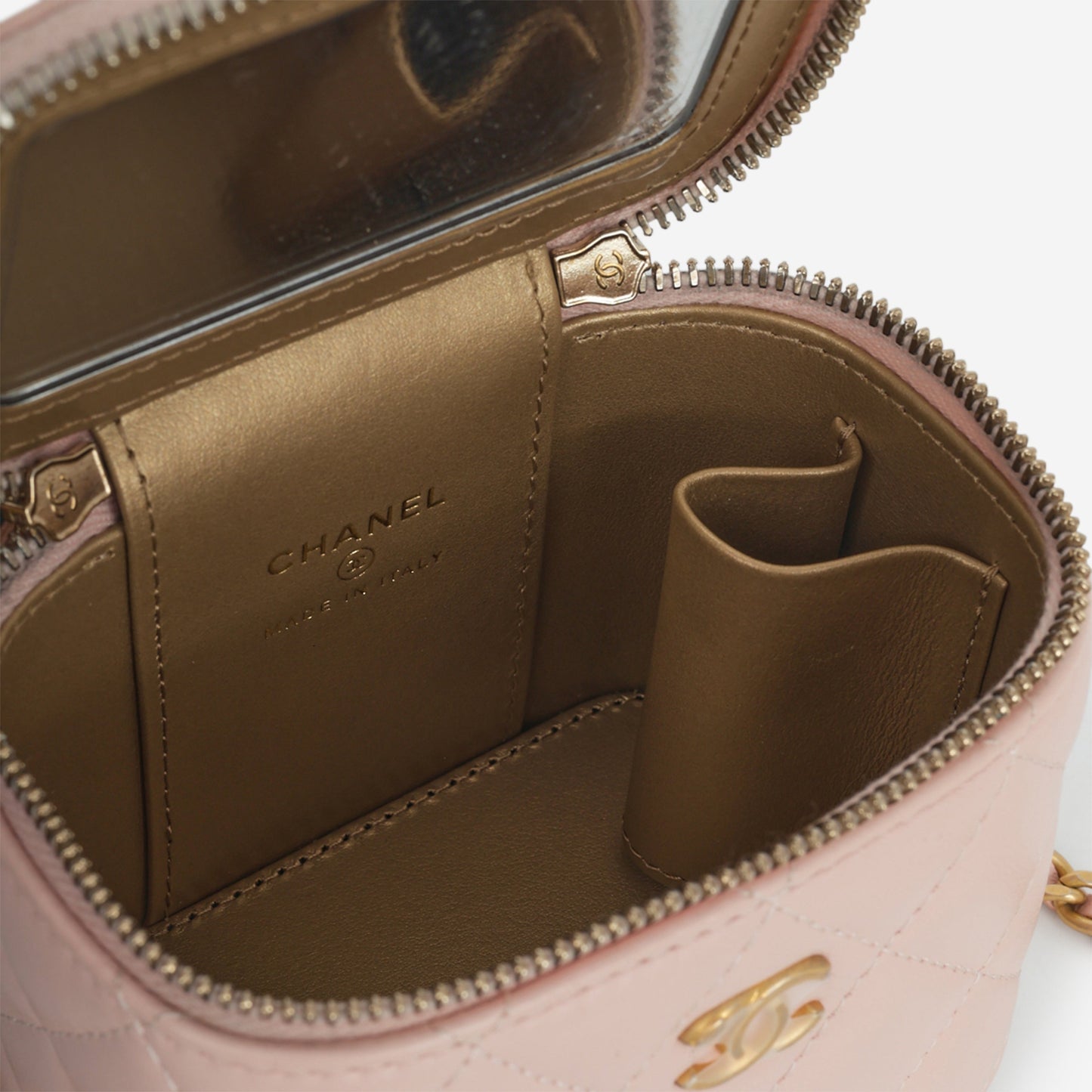 Chanel Mini Vanity Pearl Crush - Light Pink Lambskin | Gold Hardware