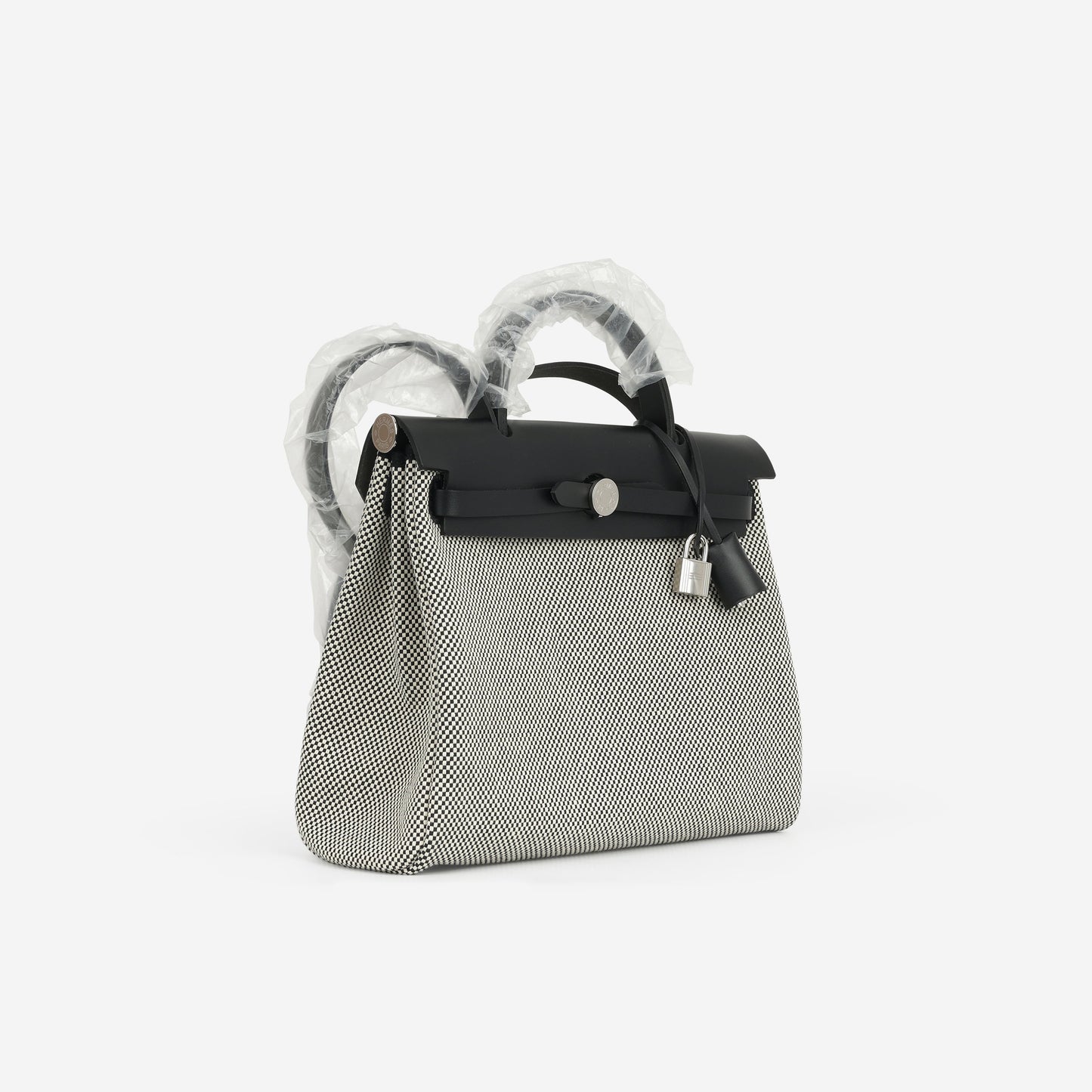 Hermès Herbag 31 - Black Quadrille / Hunter | Palladium Hardware