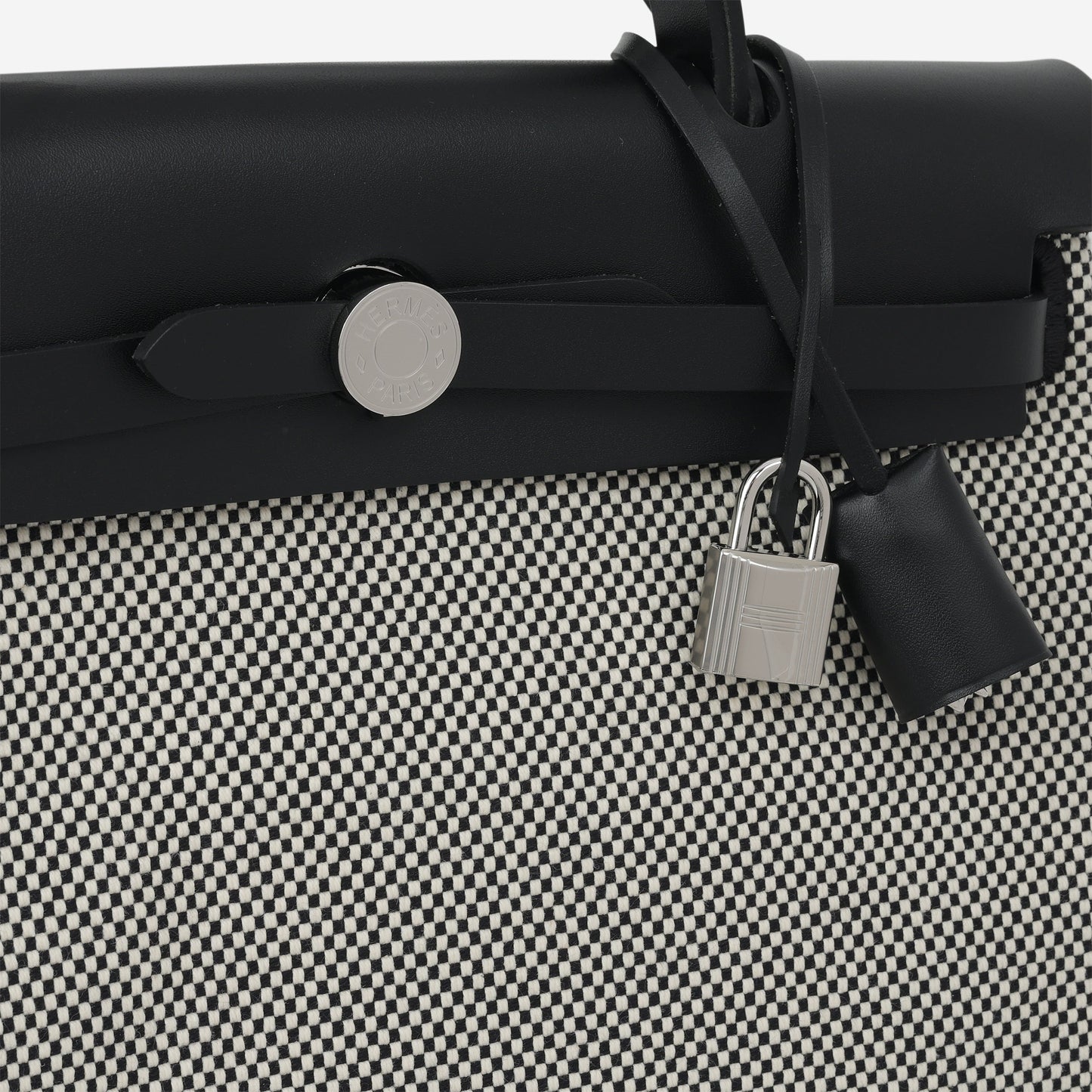 Hermès Herbag 31 - Black Quadrille / Hunter | Palladium Hardware