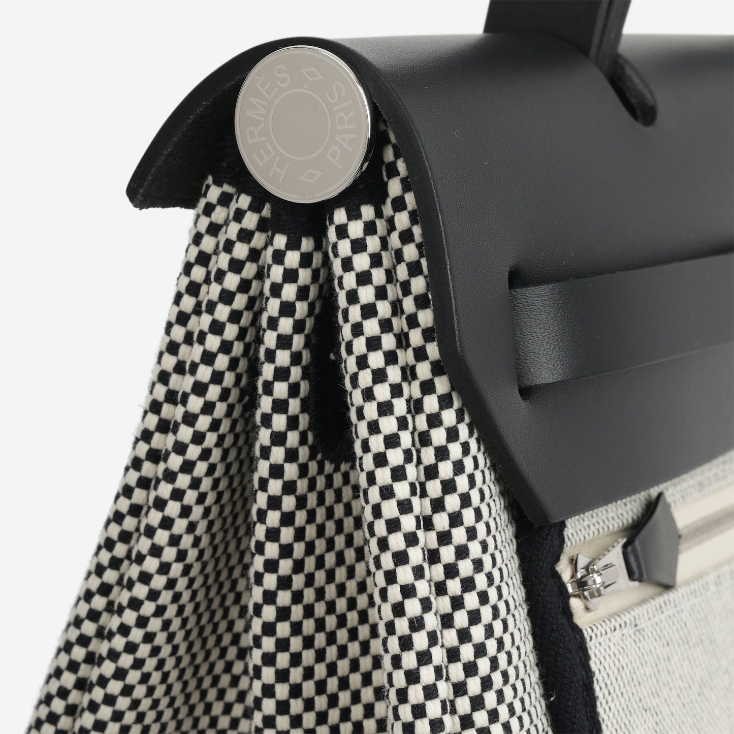 Hermès Herbag 31 - Black Quadrille / Hunter | Palladium Hardware