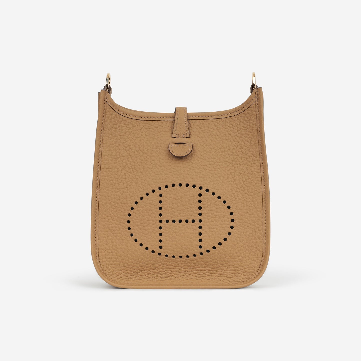 Hermès Mini Evelyne 16 - Biscuit Clemence / Tonal Strap | Gold Hardware
