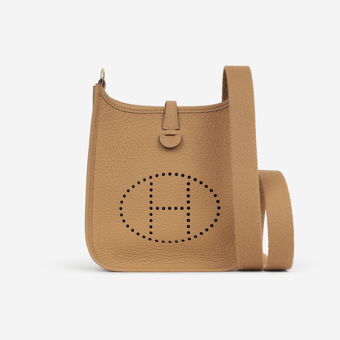 Hermès Mini Evelyne 16 - Biscuit Clemence / Tonal Strap | Gold Hardware
