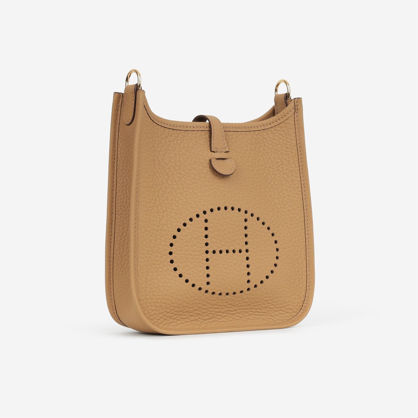Hermès Mini Evelyne 16 - Biscuit Clemence / Tonal Strap | Gold Hardware